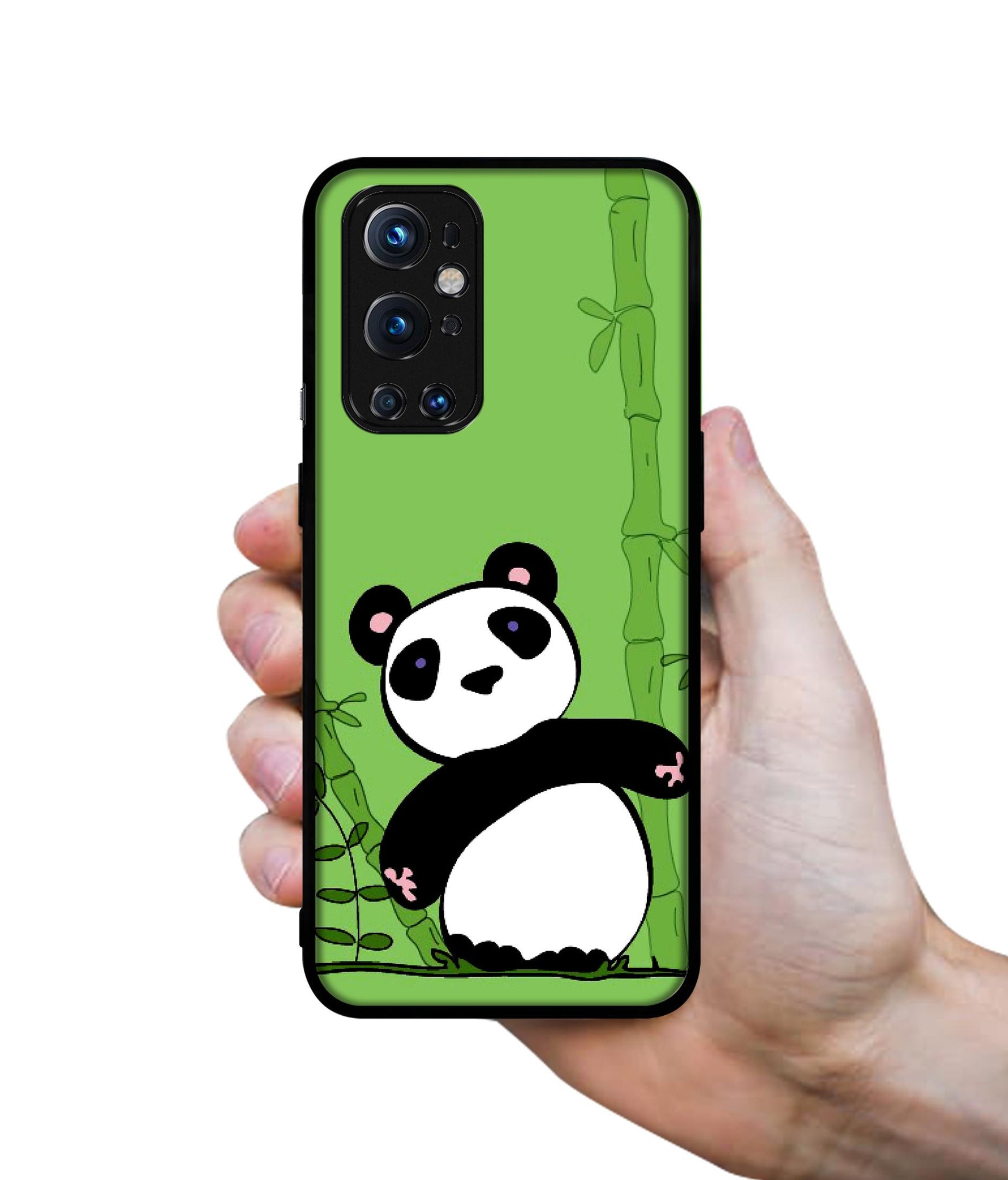 Panda with Bamboo Design Designer 2D Printed Back Case Cover for OnePlus 9 Pro 5G
