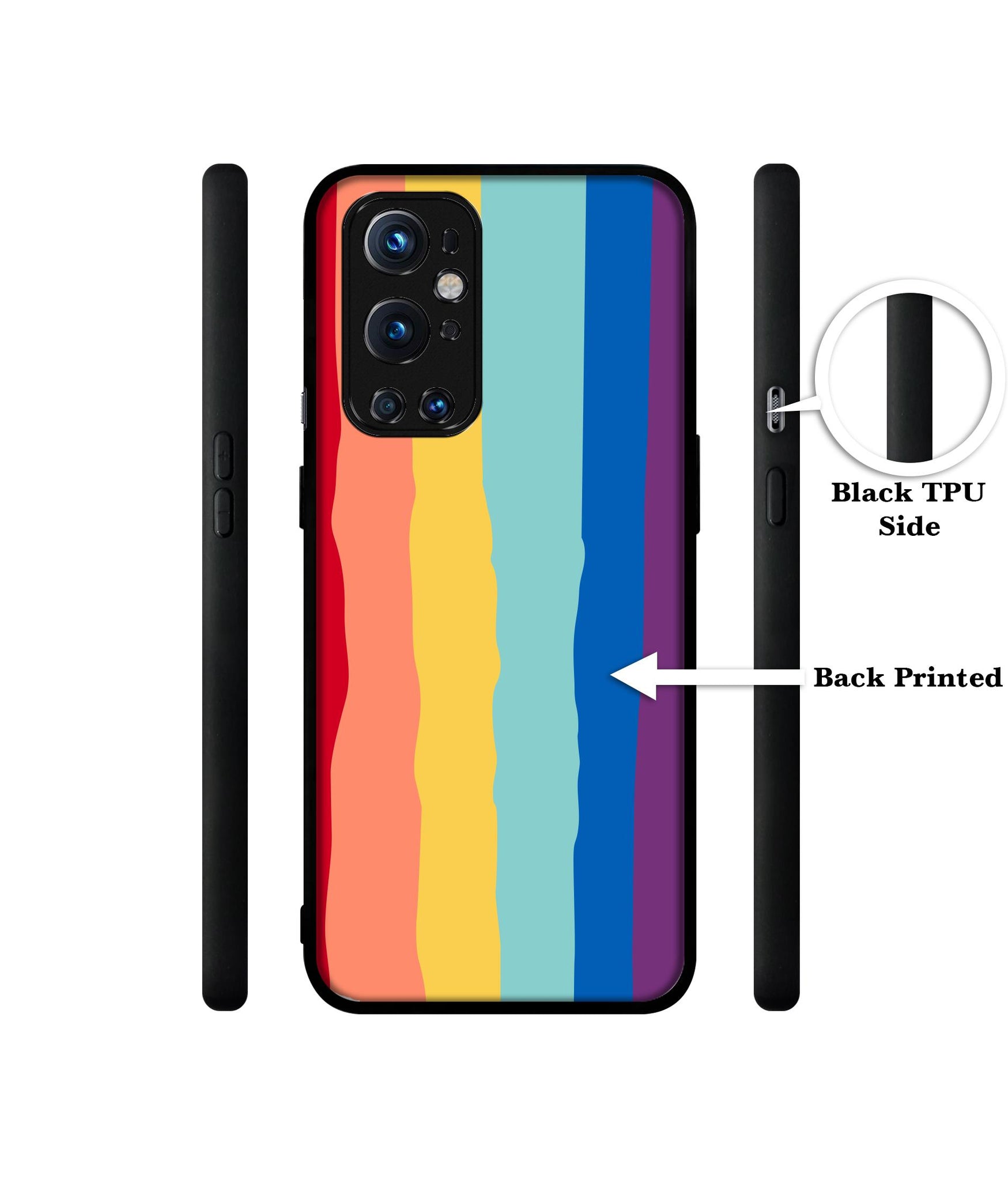Rainbow Design Designer 2D Printed Back Case Cover for OnePlus 9 Pro 5G