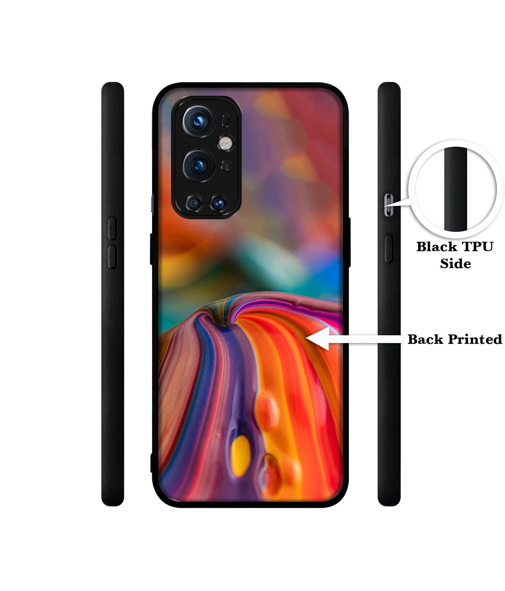 Rainbow Colors Designer 2D Printed Back Case Cover for OnePlus 9 Pro 5G