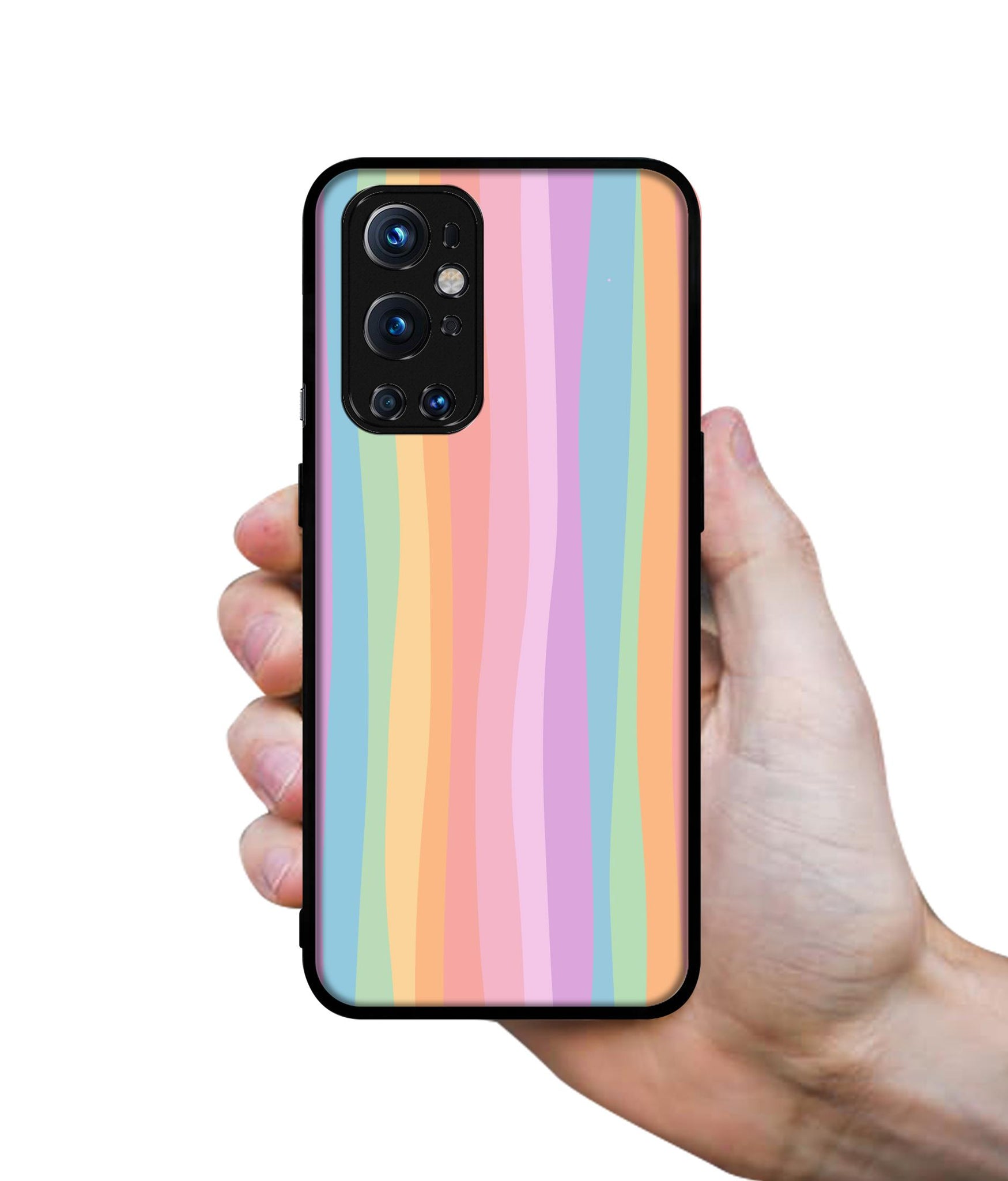 Cool Rainbow Design Designer 2D Printed Back Case Cover for OnePlus 9 Pro 5G
