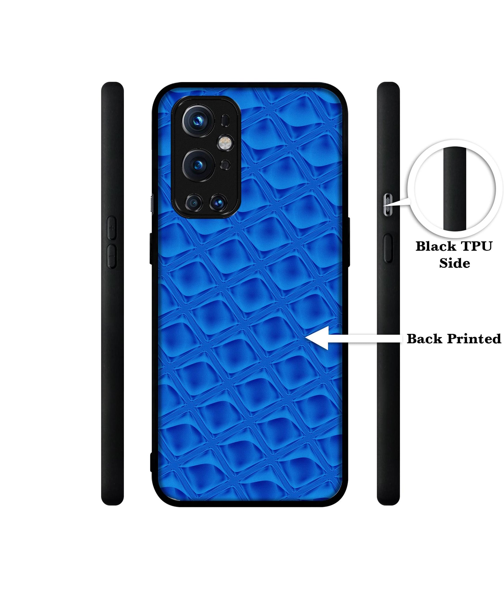 Blue Diamond Design Designer 2D Printed Back Case Cover for OnePlus 9 Pro 5G
