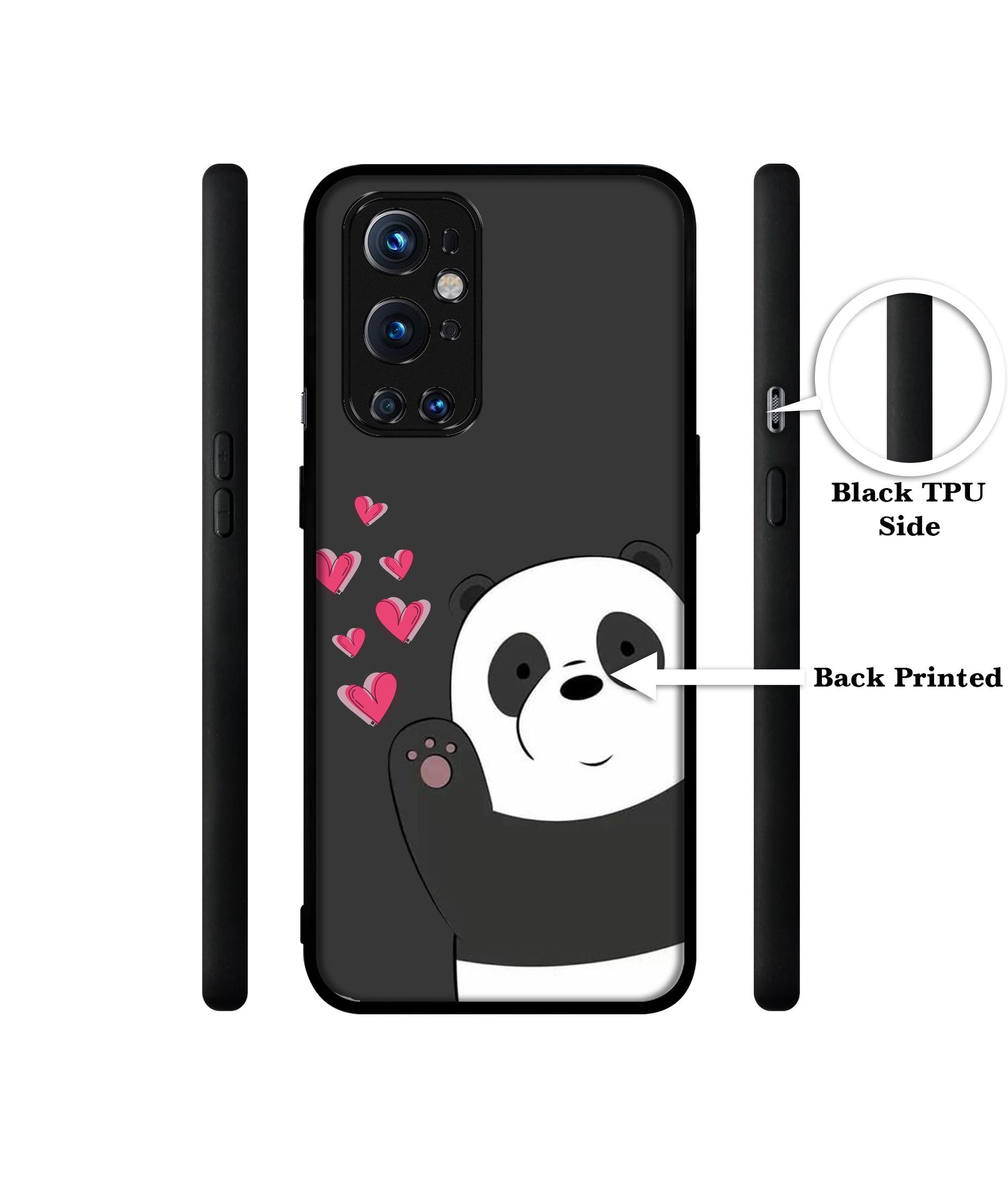 Love Panda Design Designer 2D Printed Back Case Cover for OnePlus 9 Pro 5G