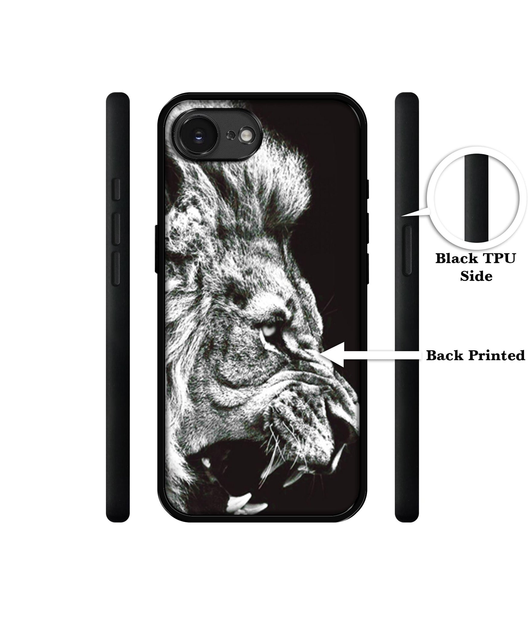 Angry Lion Designer 2D Printed Back Case Cover for Apple iPhone 16e
