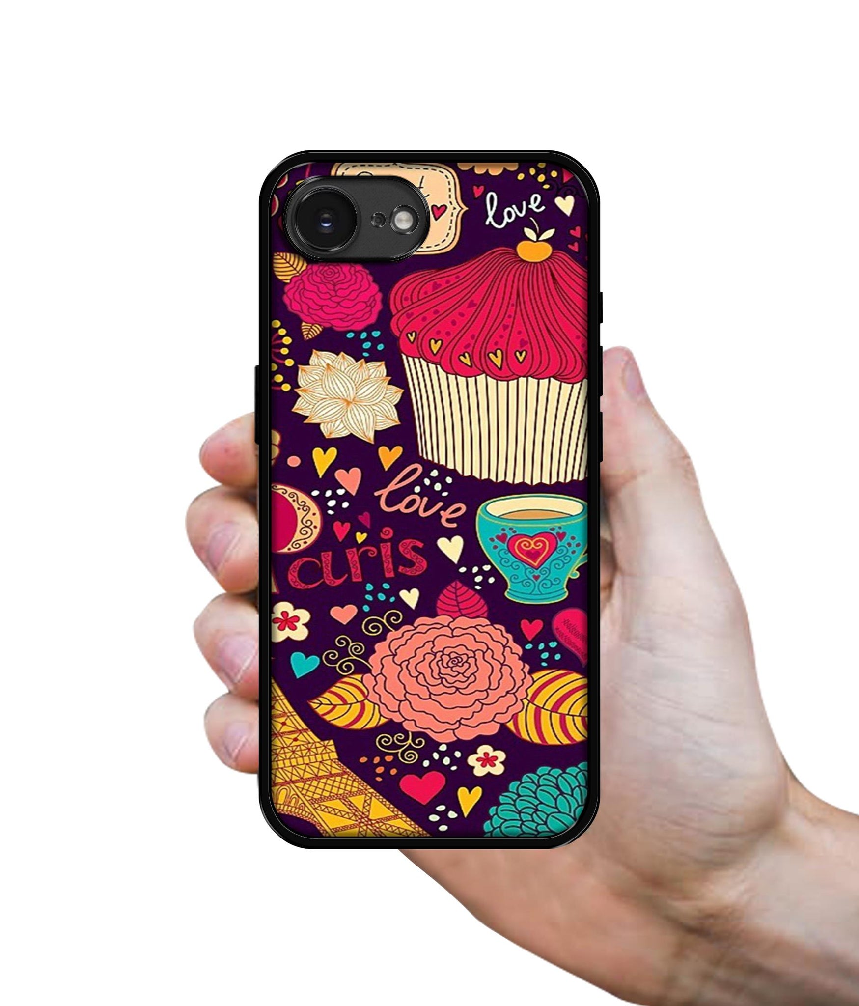 Paris Flower Love Designer 2D Printed Back Case Cover for Apple iPhone 16e