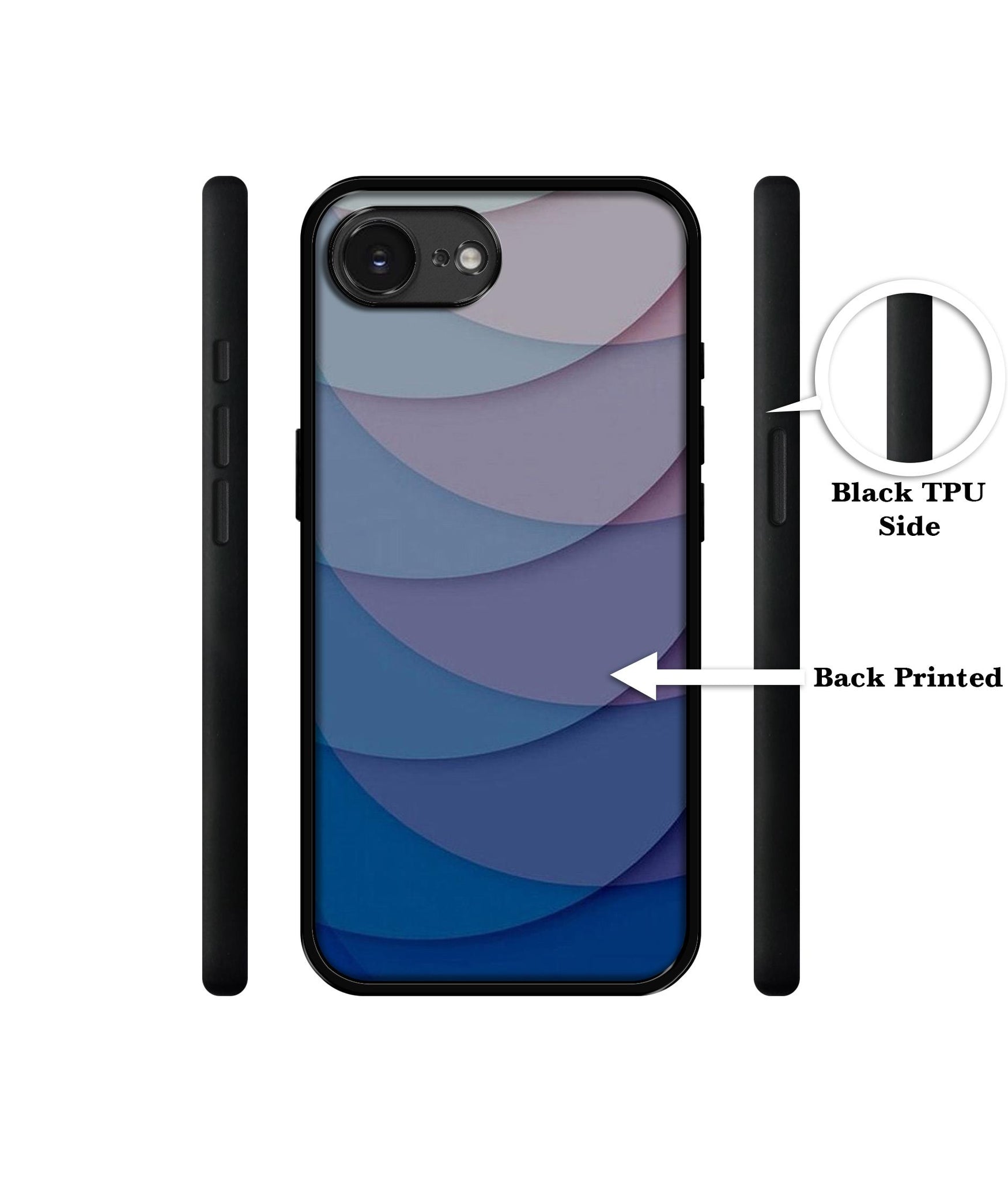 Waves Pattern Print Designer 2D Printed Back Case Cover for Apple iPhone 16e