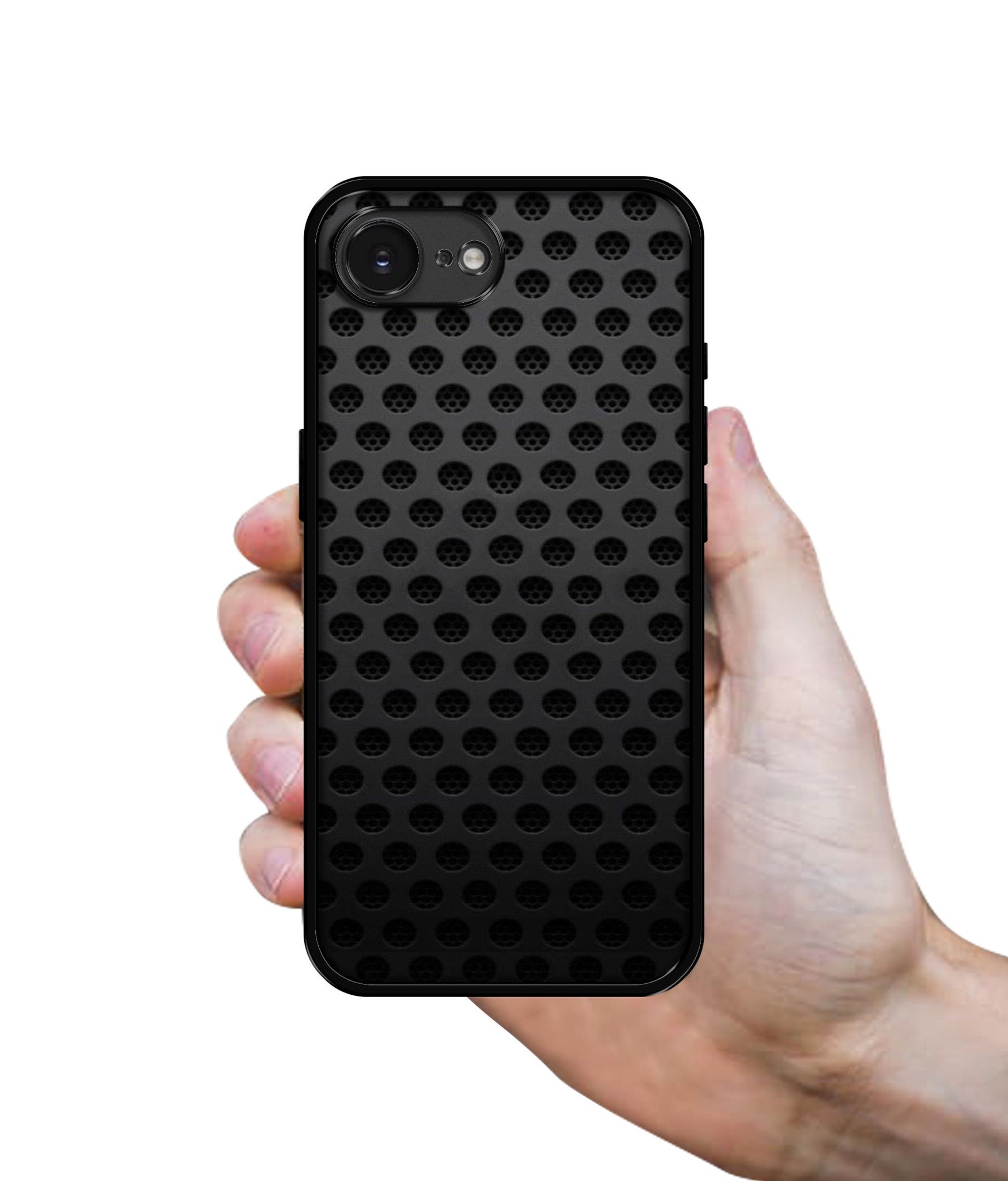 Black Circle Designer 2D Printed Back Case Cover for Apple iPhone 16e
