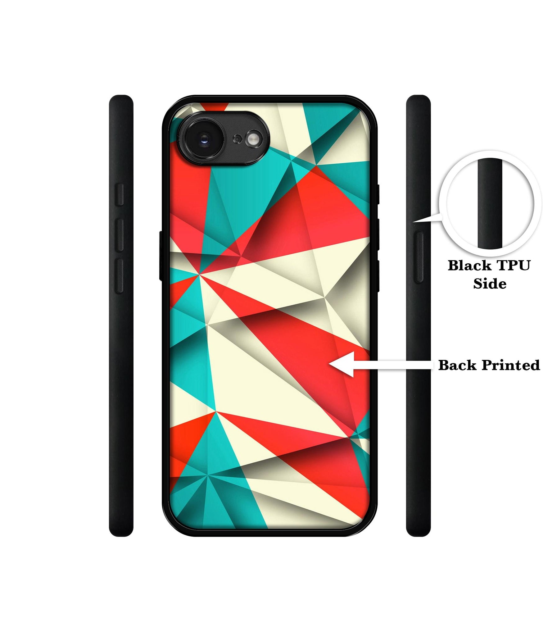 Red Blue White Pattern Designer 2D Printed Back Case Cover for Apple iPhone 16e
