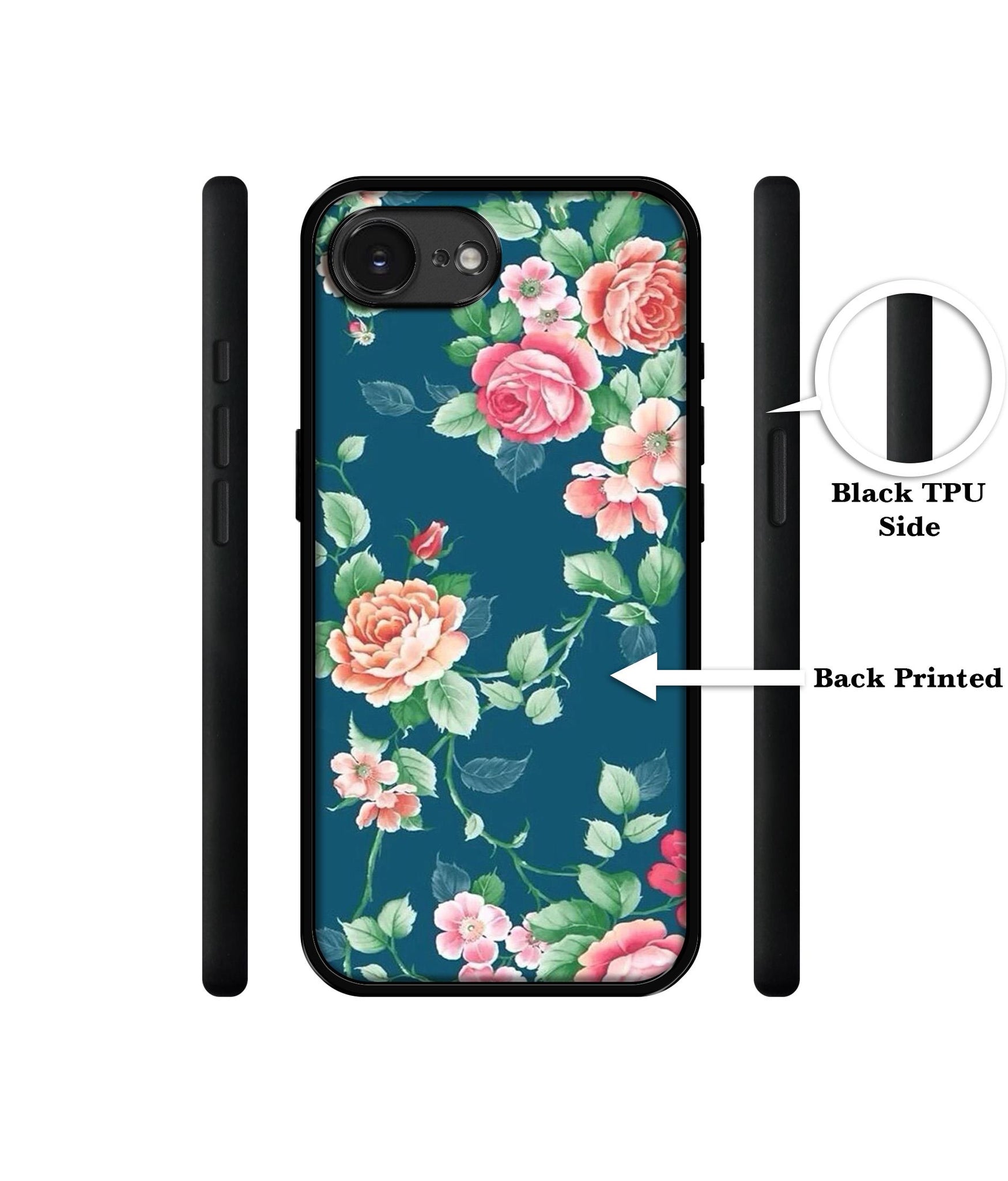 Vintage Floral Designer 2D Printed Back Case Cover for Apple iPhone 16e