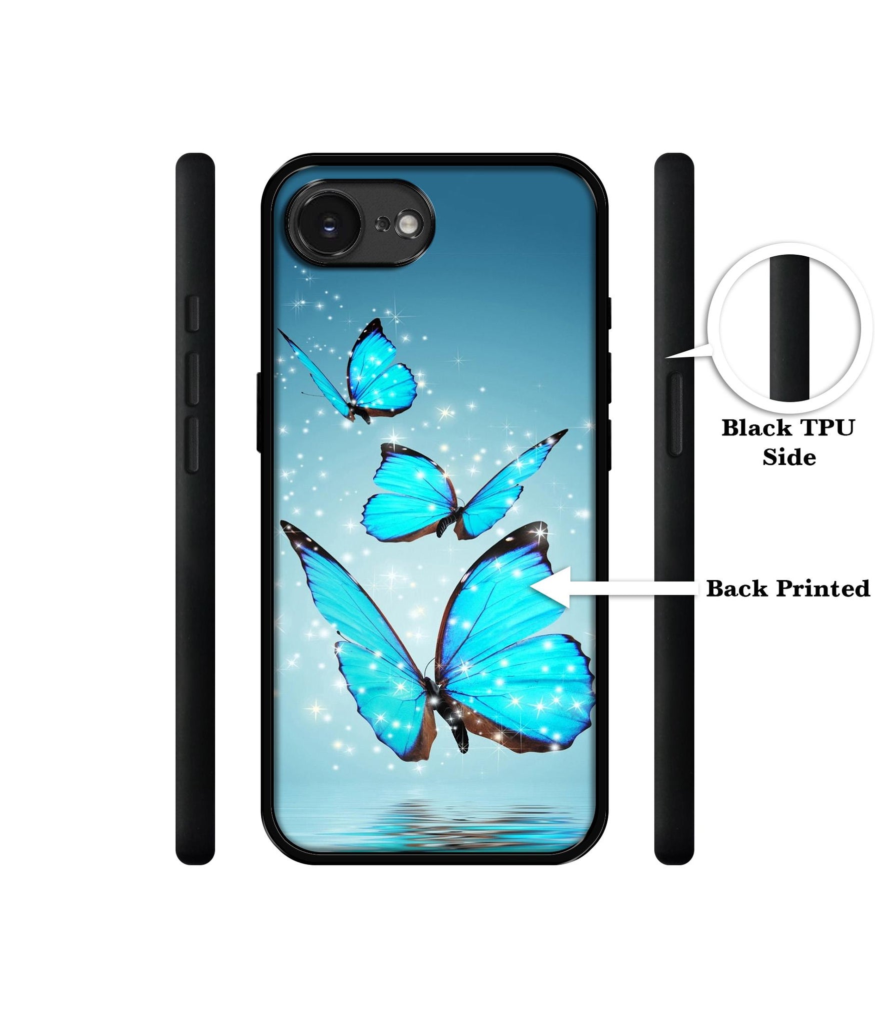 Flying Butterflies Designer 2D Printed Back Case Cover for Apple iPhone 16e