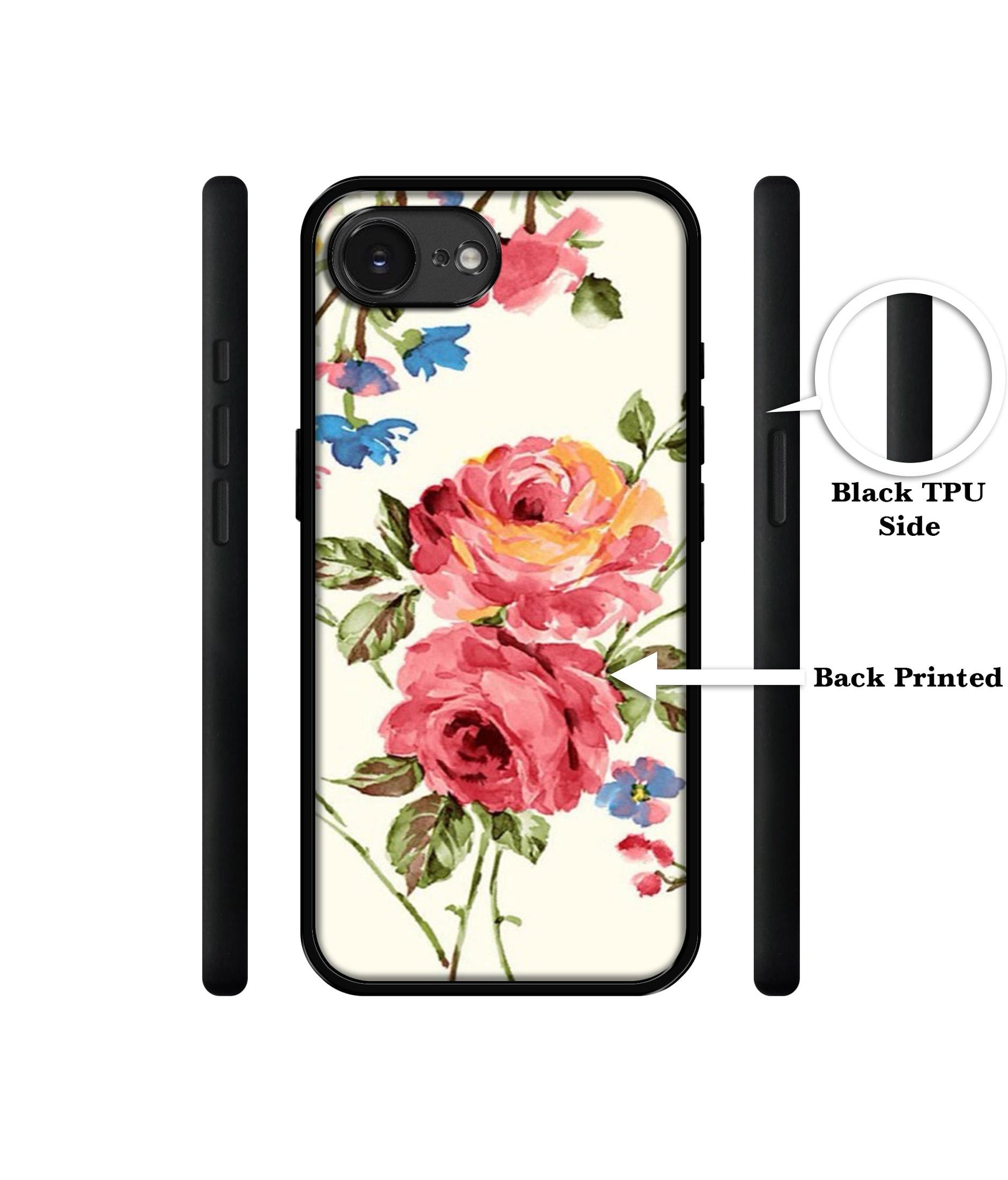 Vintage Painting Flower Designer 2D Printed Back Case Cover for Apple iPhone 16e