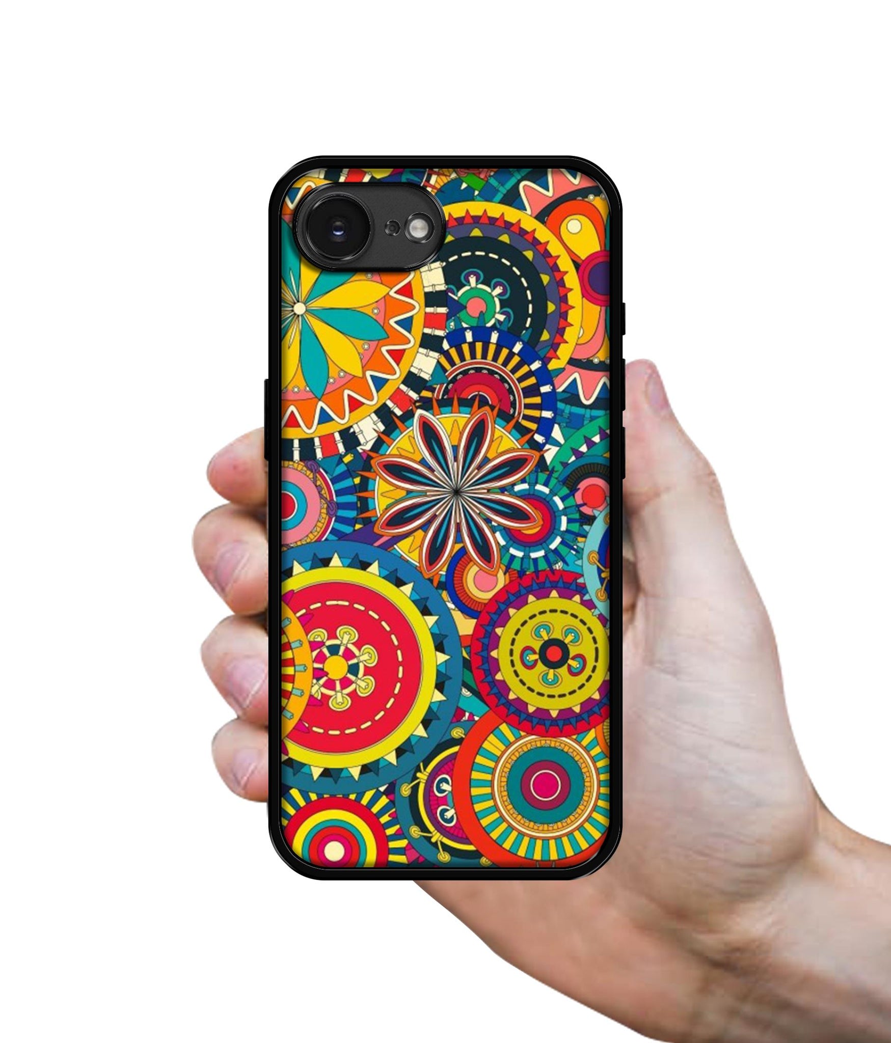 Ring Pattern Print Designer 2D Printed Back Case Cover for Apple iPhone 16e