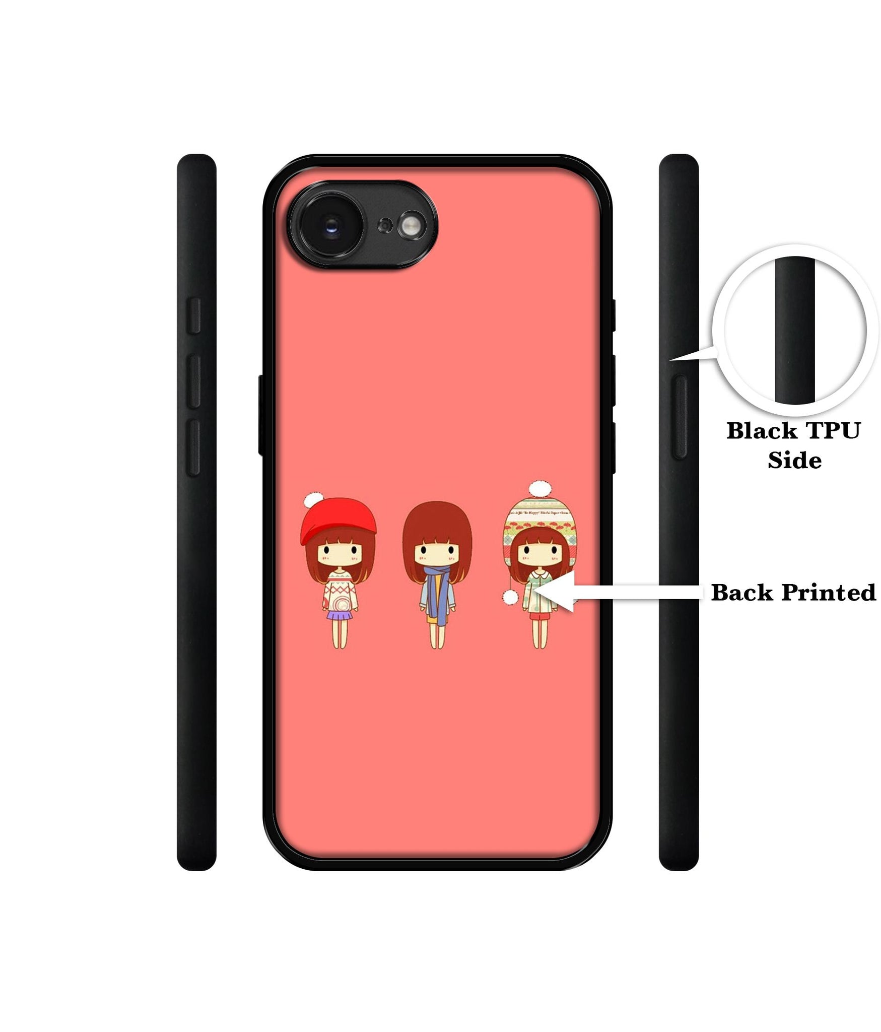 Cute Girls Designer 2D Printed Back Case Cover for Apple iPhone 16e