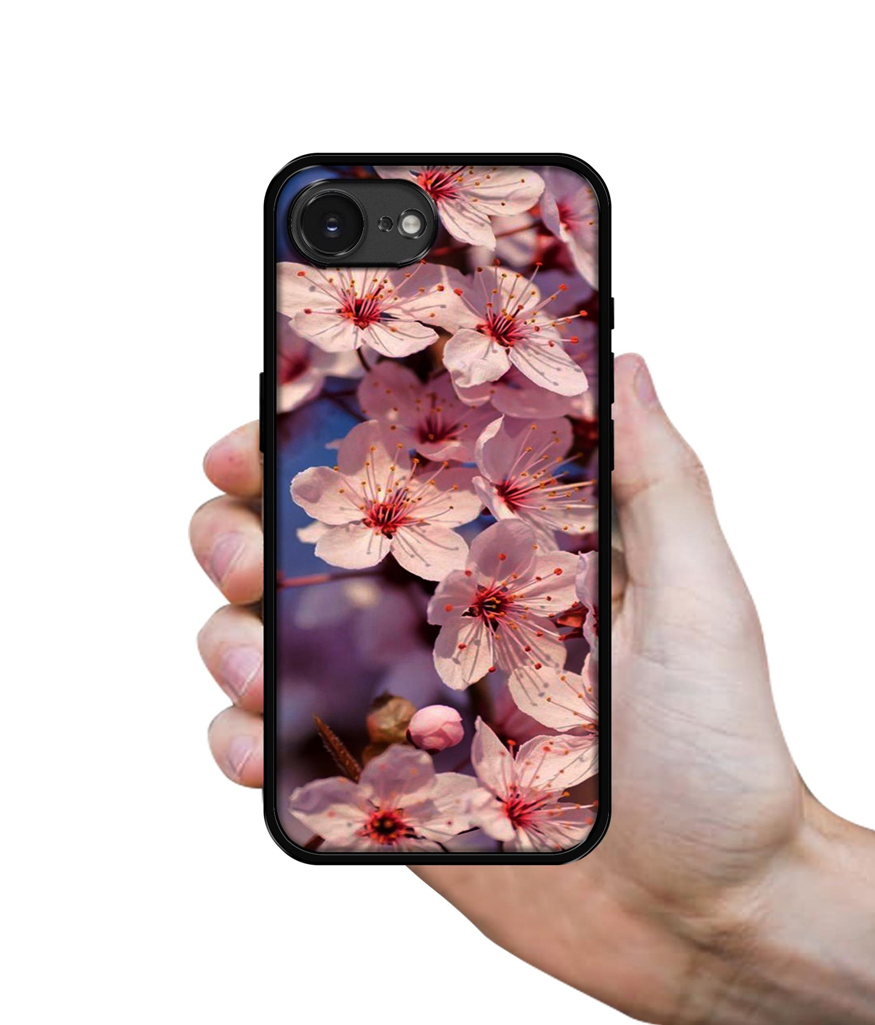 Pink Flowers Pattern Designer 2D Printed Back Case Cover for Apple iPhone 16e