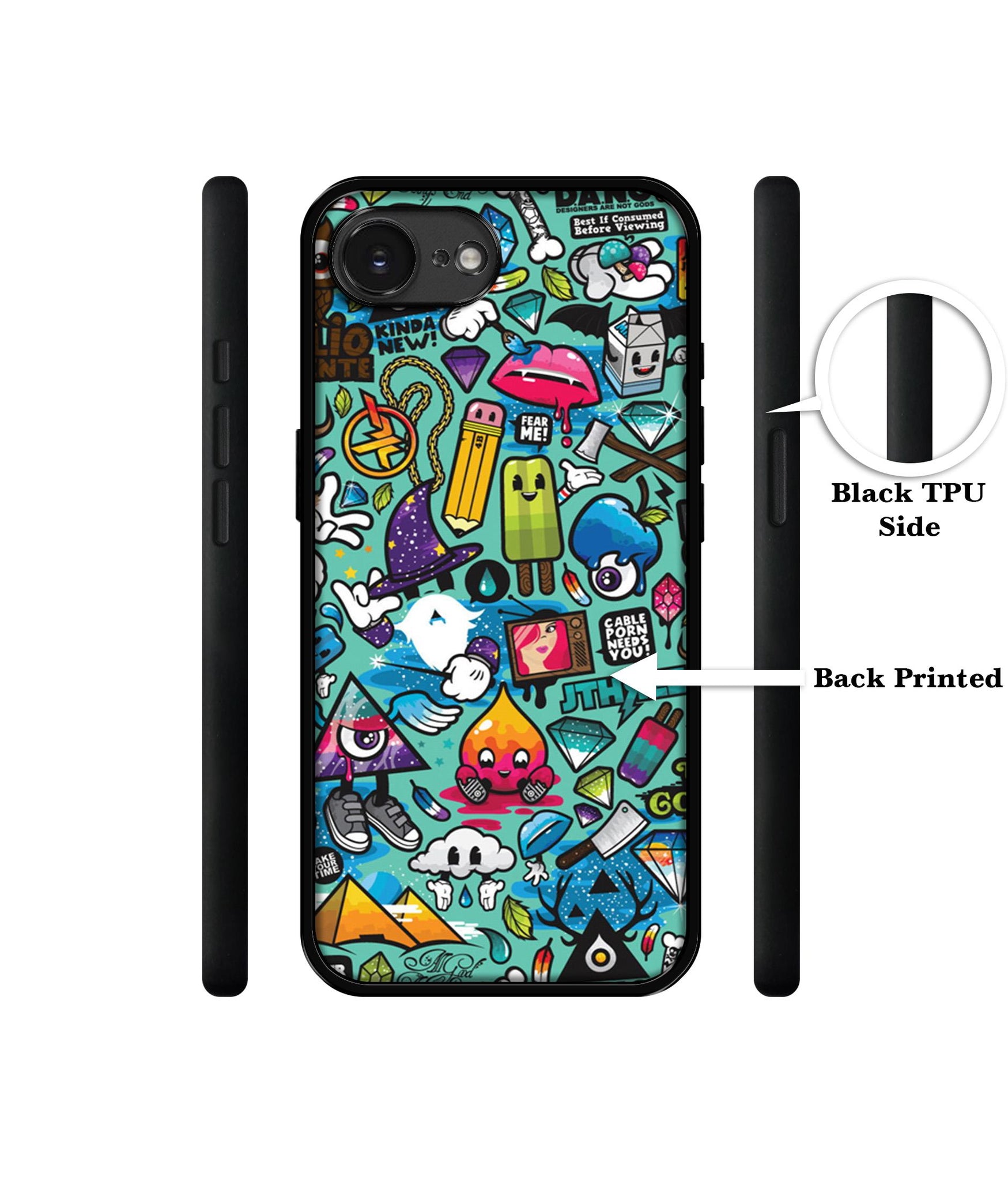 Crazy Designer 2D Printed Back Case Cover for Apple iPhone 16e