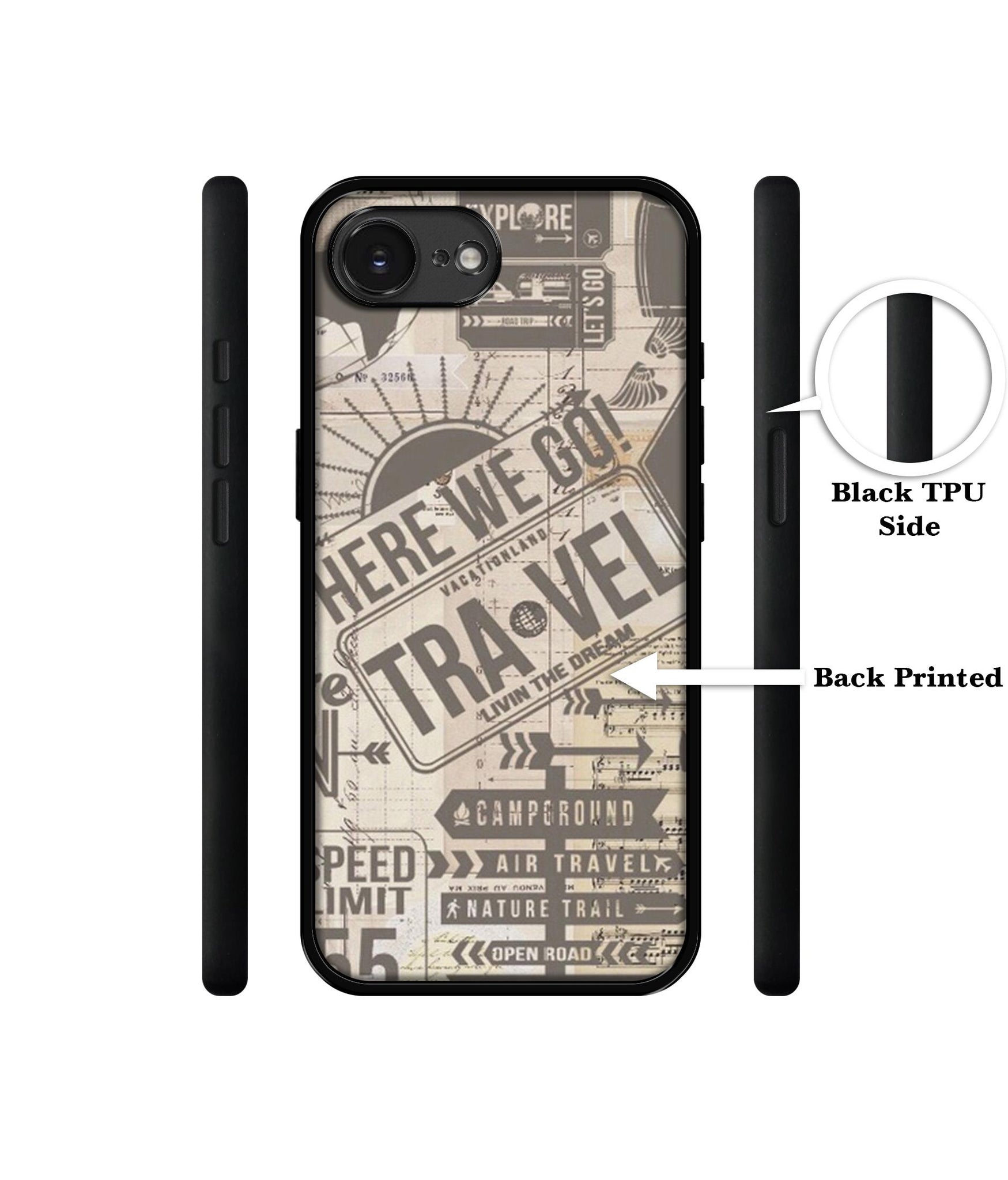 Travel Designer 2D Printed Back Case Cover for Apple iPhone 16e