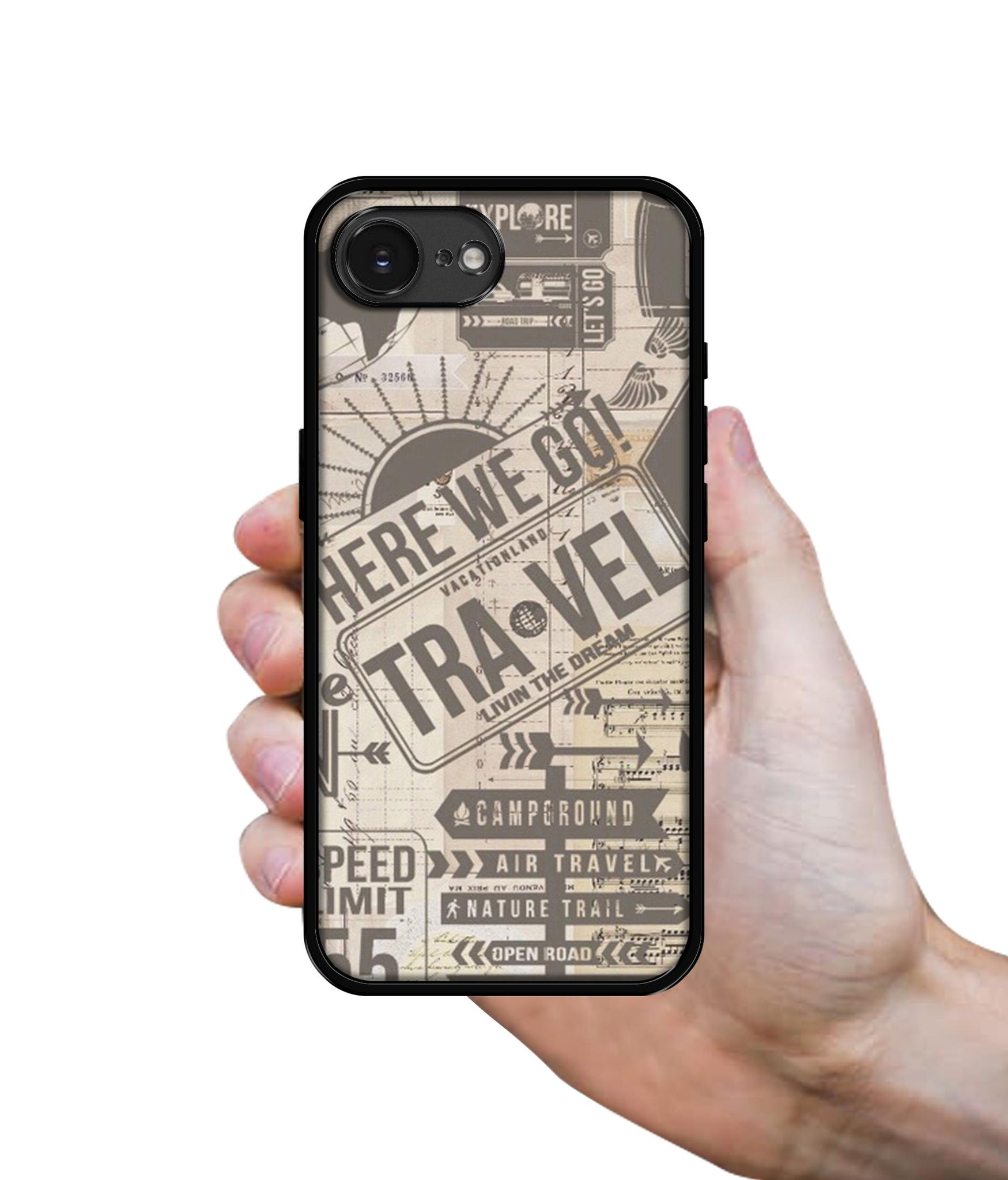 Travel Designer 2D Printed Back Case Cover for Apple iPhone 16e