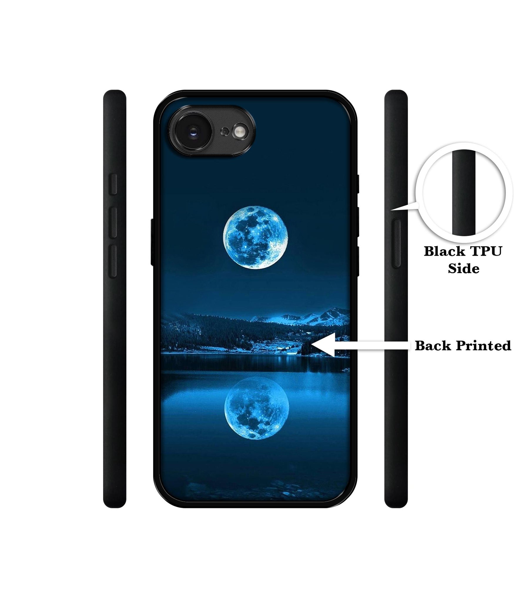 Moon Pattern Print Designer 2D Printed Back Case Cover for Apple iPhone 16e