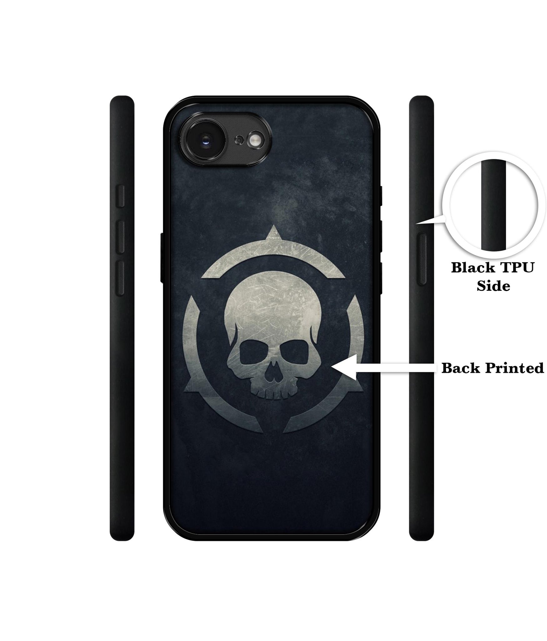 Skull Pattern Print Designer 2D Printed Back Case Cover for Apple iPhone 16e