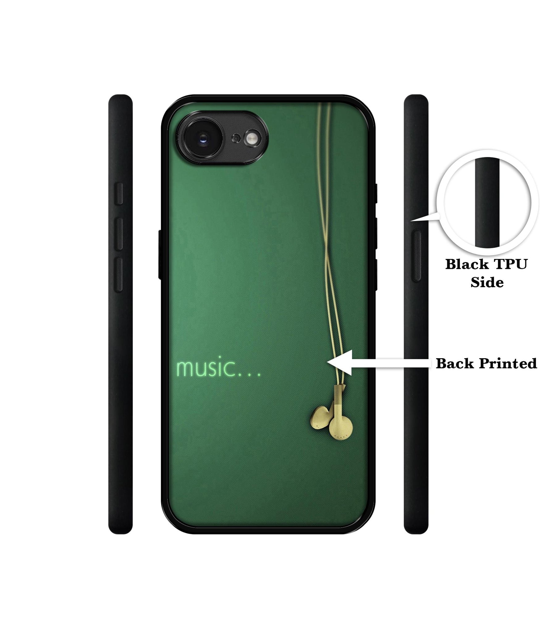 Headphone Music Designer 2D Printed Back Case Cover for Apple iPhone 16e