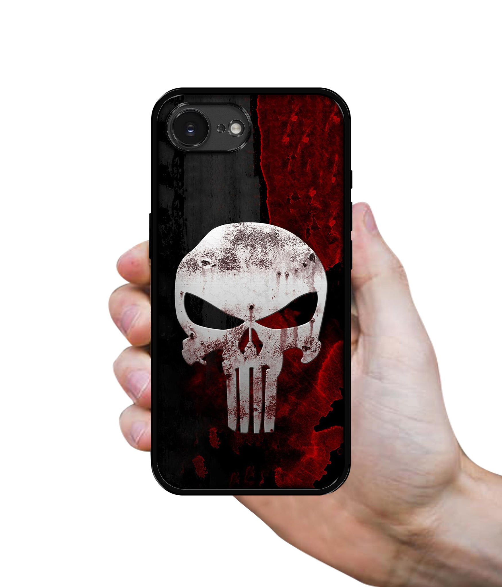 Punisher Skull Designer 2D Printed Back Case Cover for Apple iPhone 16e
