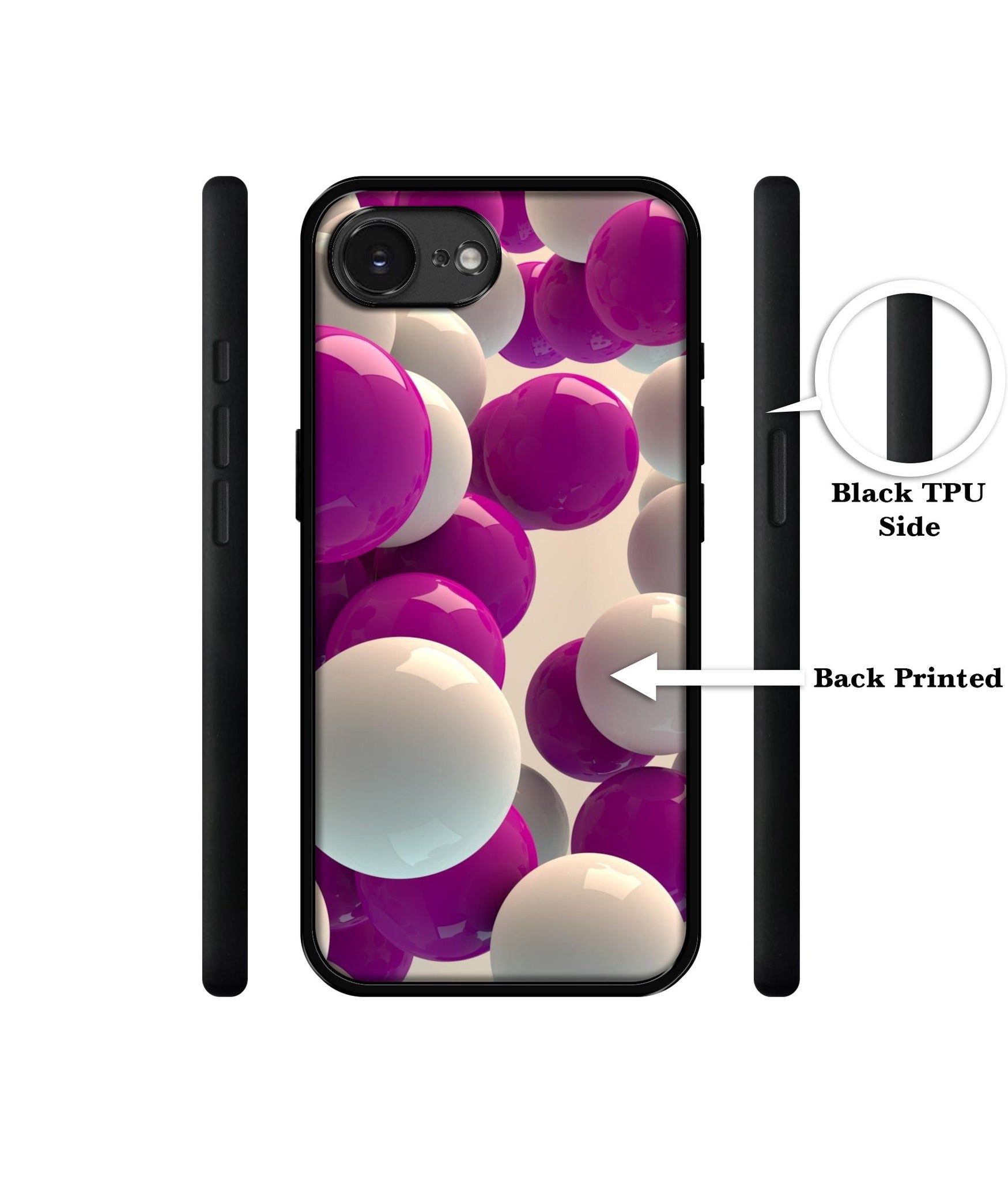 3D Balloons Designer 2D Printed Back Case Cover for Apple iPhone 16e