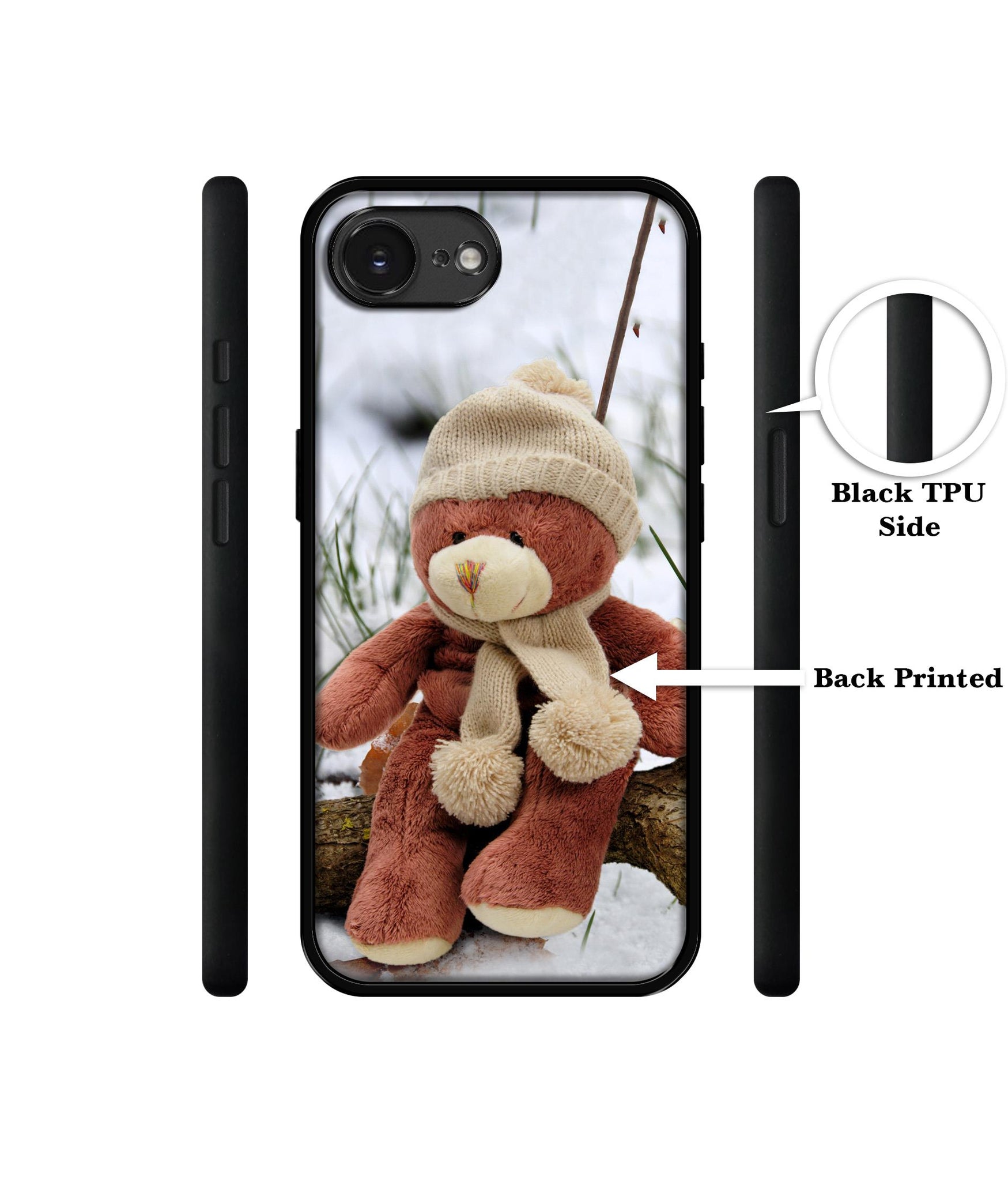 Woolen Bear Designer 2D Printed Back Case Cover for Apple iPhone 16e