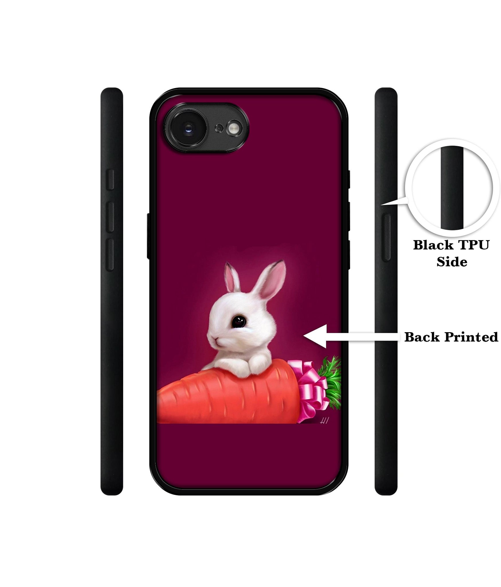 Bunny With Carrot Designer 2D Printed Back Case Cover for Apple iPhone 16e