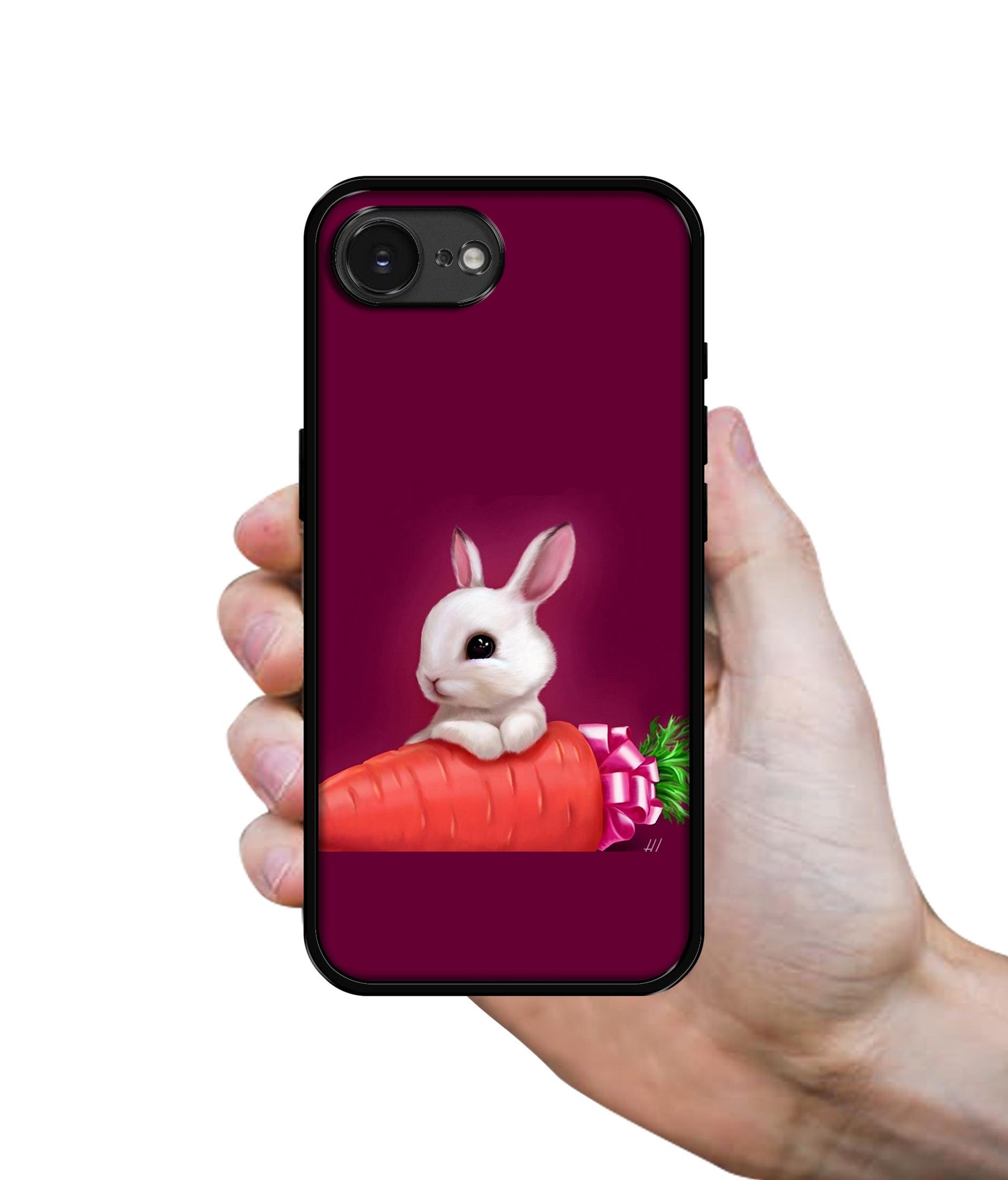 Bunny With Carrot Designer 2D Printed Back Case Cover for Apple iPhone 16e