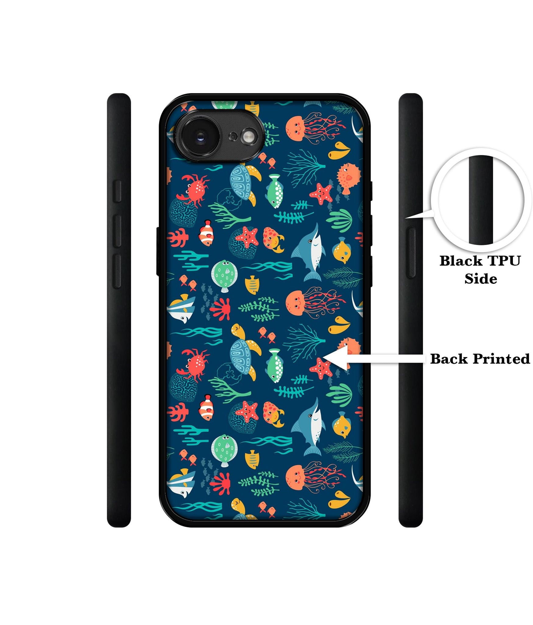 Aquarium Texture Designer 2D Printed Back Case Cover for Apple iPhone 16e