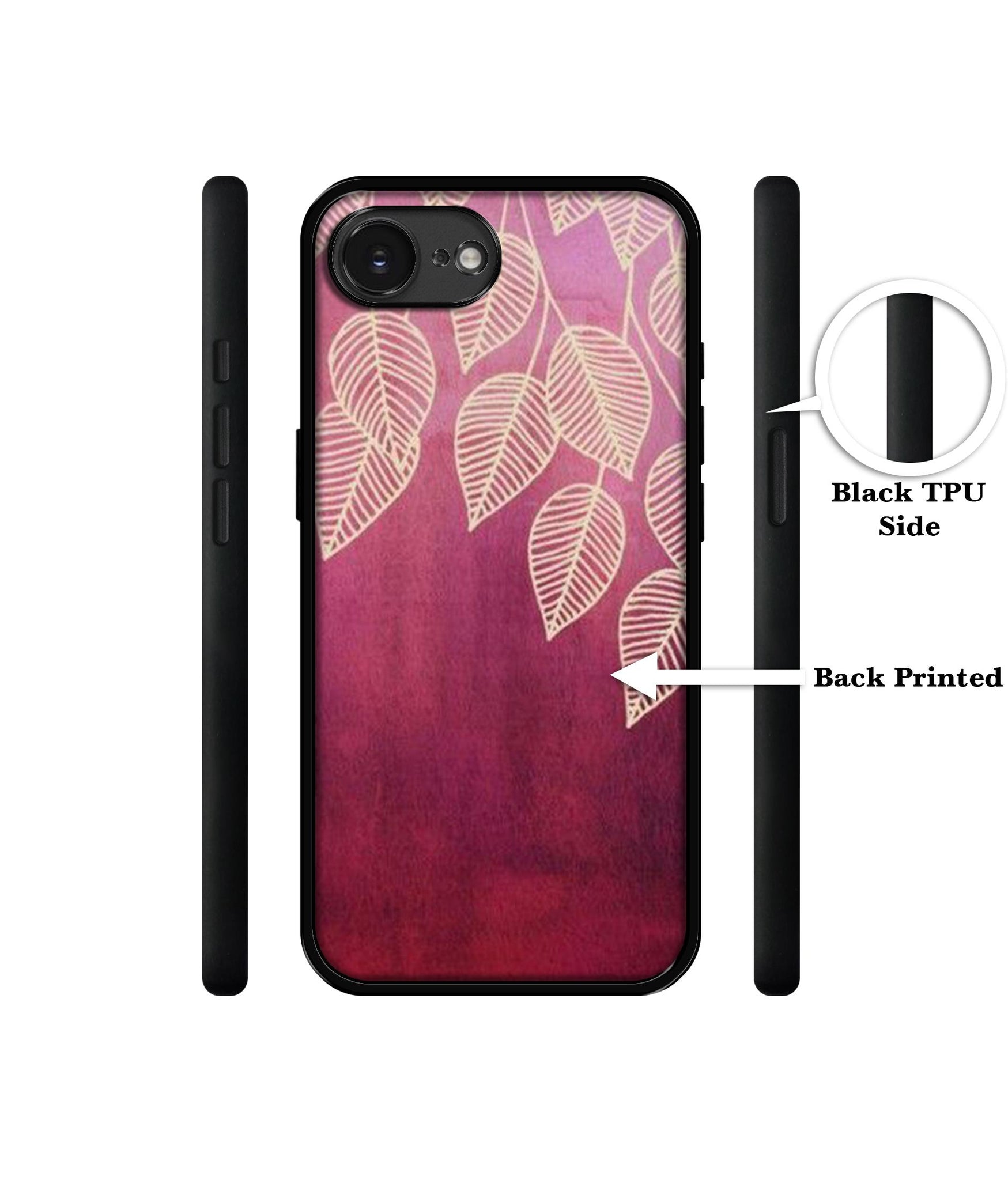 Leaf Pattern Designer 2D Printed Back Case Cover for Apple iPhone 16e