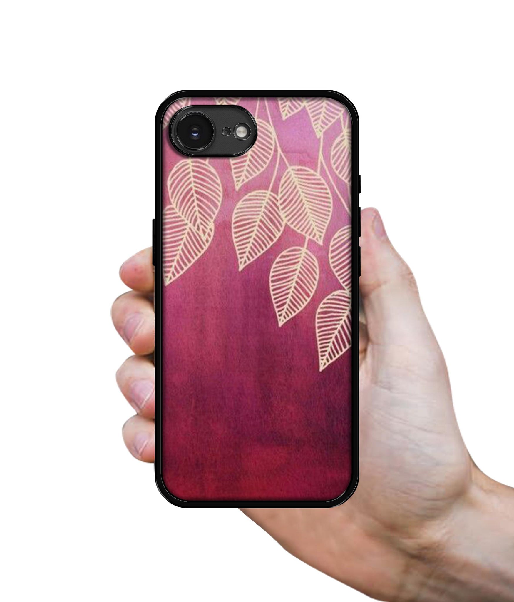 Leaf Pattern Designer 2D Printed Back Case Cover for Apple iPhone 16e