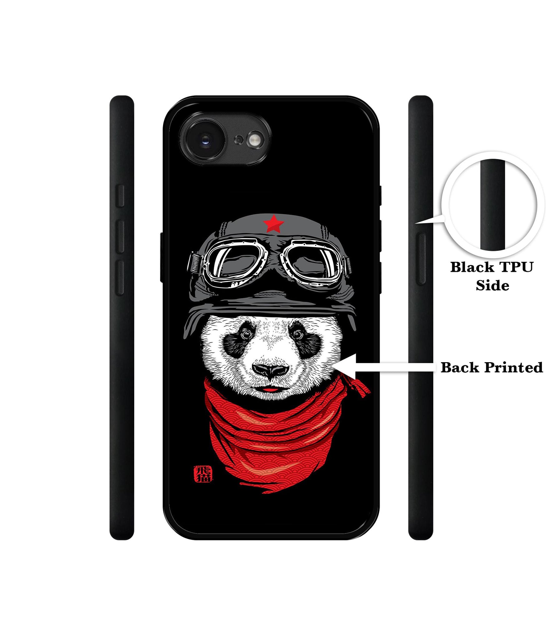 Biker Panda Designer 2D Printed Back Case Cover for Apple iPhone 16e