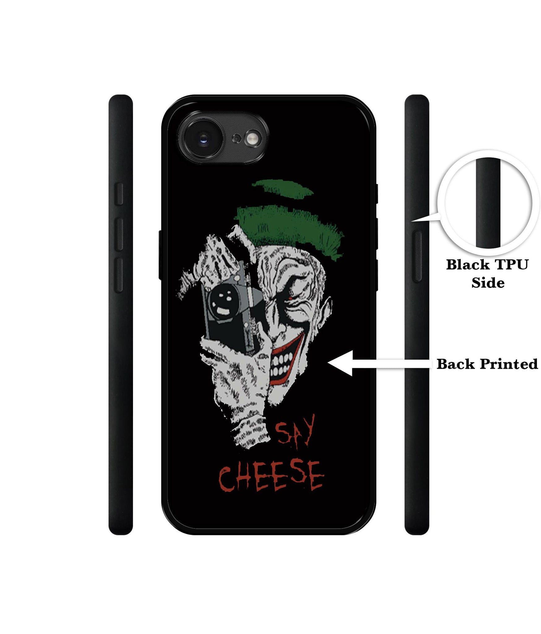 Joker Say Cheese Designer 2D Printed Back Case Cover for Apple iPhone 16e