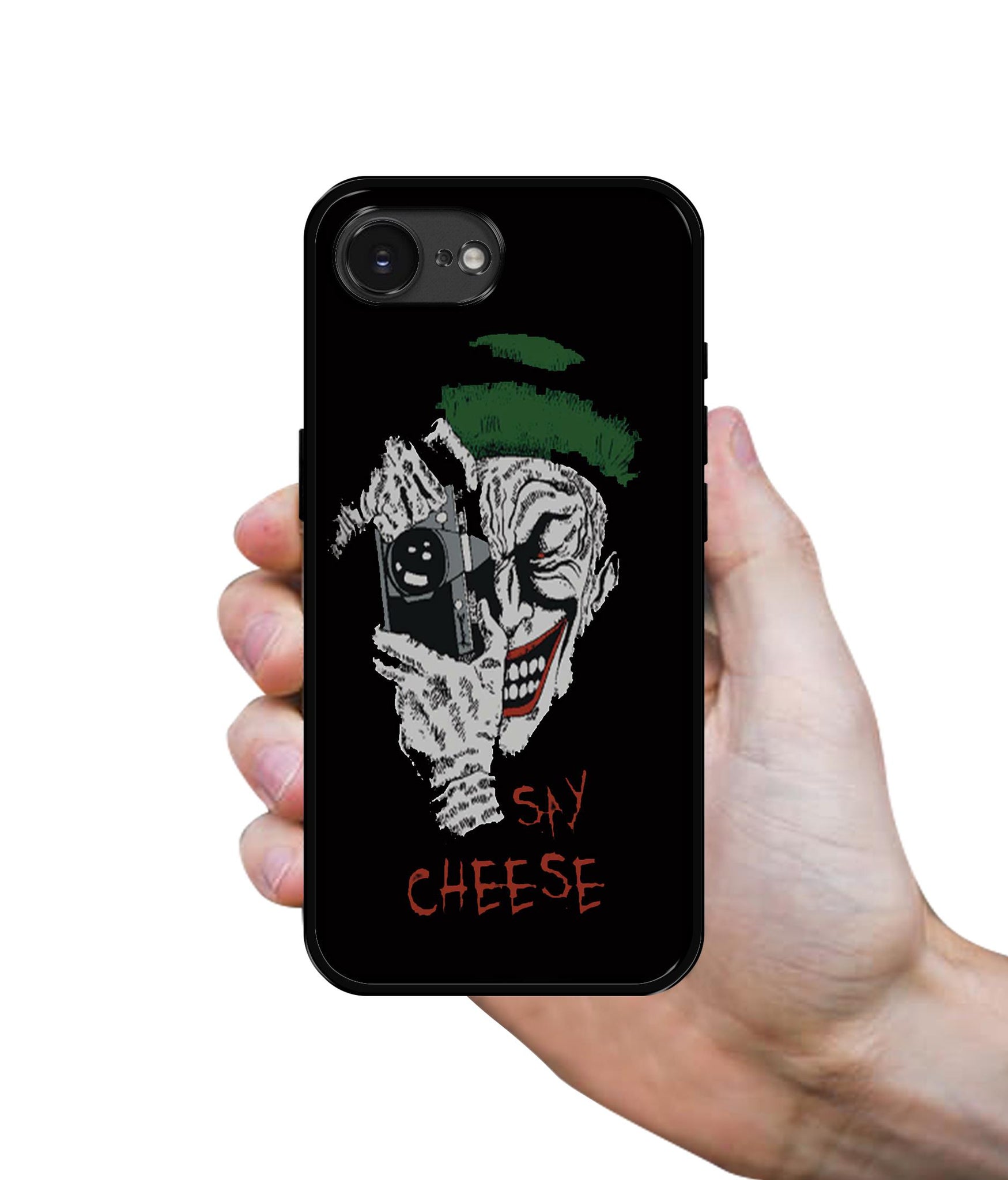 Joker Say Cheese Designer 2D Printed Back Case Cover for Apple iPhone 16e