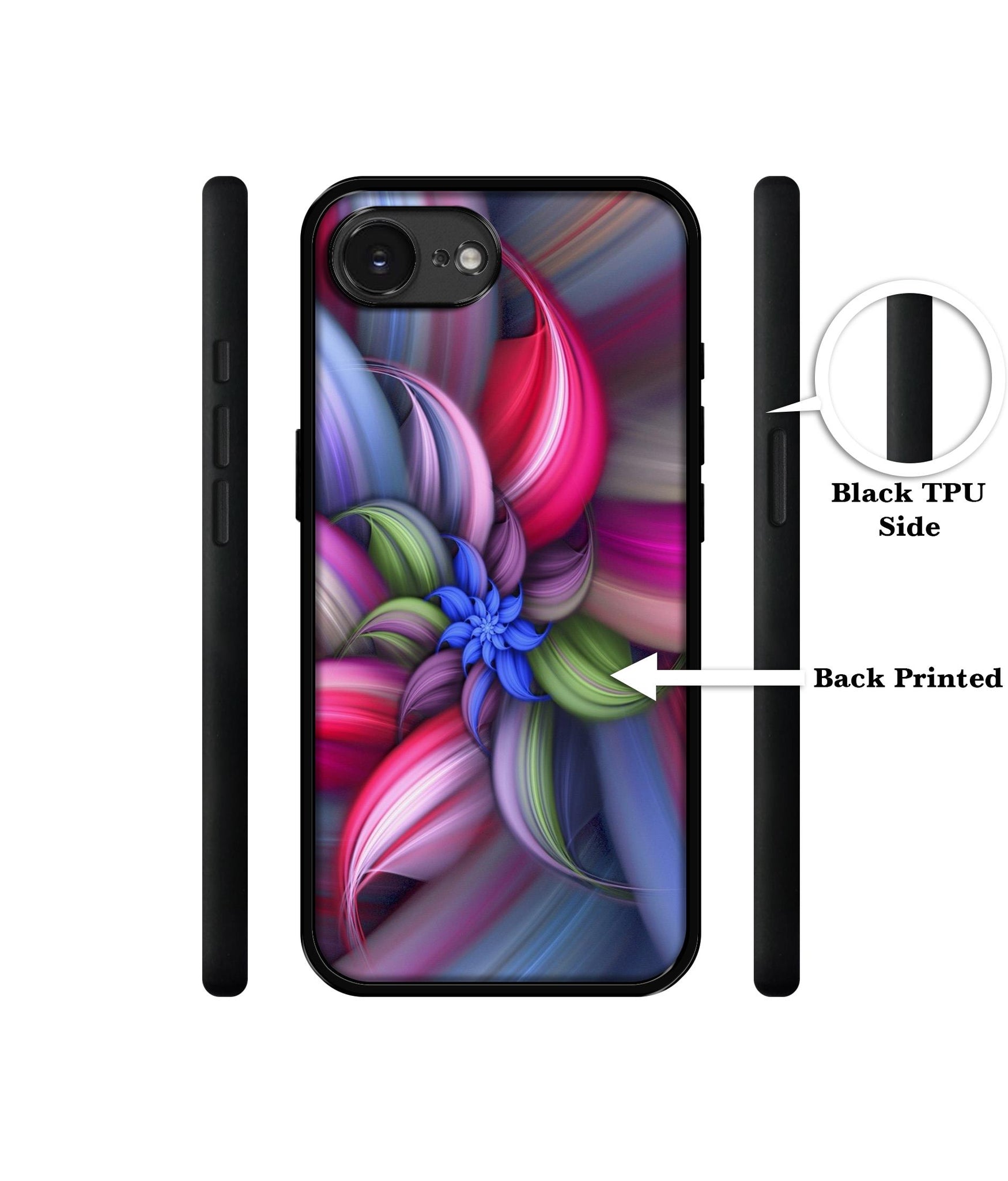 Colorful Flower Designer 2D Printed Back Case Cover for Apple iPhone 16e