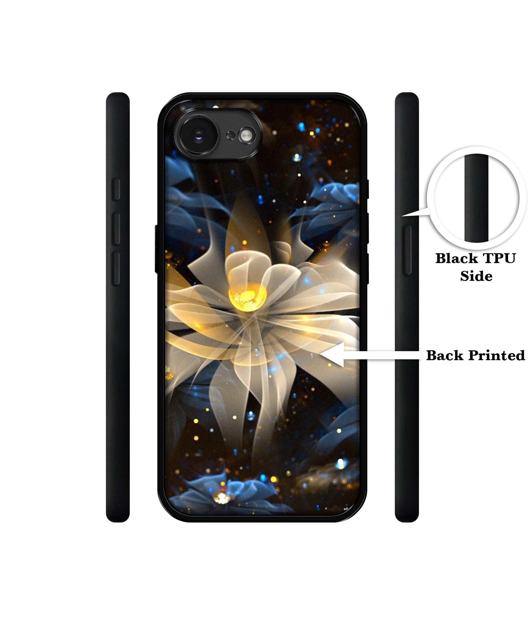 Art Flower Designer 2D Printed Back Case Cover for Apple iPhone 16e