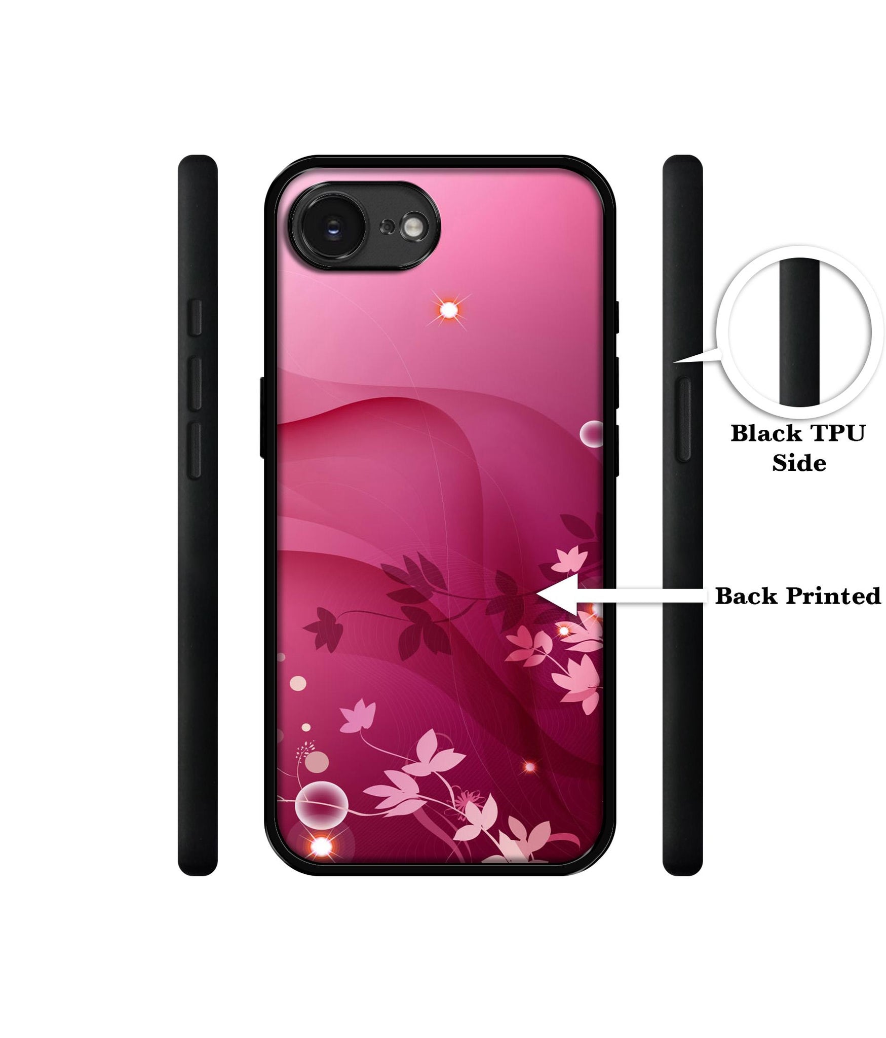 Pink Abstract Designer 2D Printed Back Case Cover for Apple iPhone 16e
