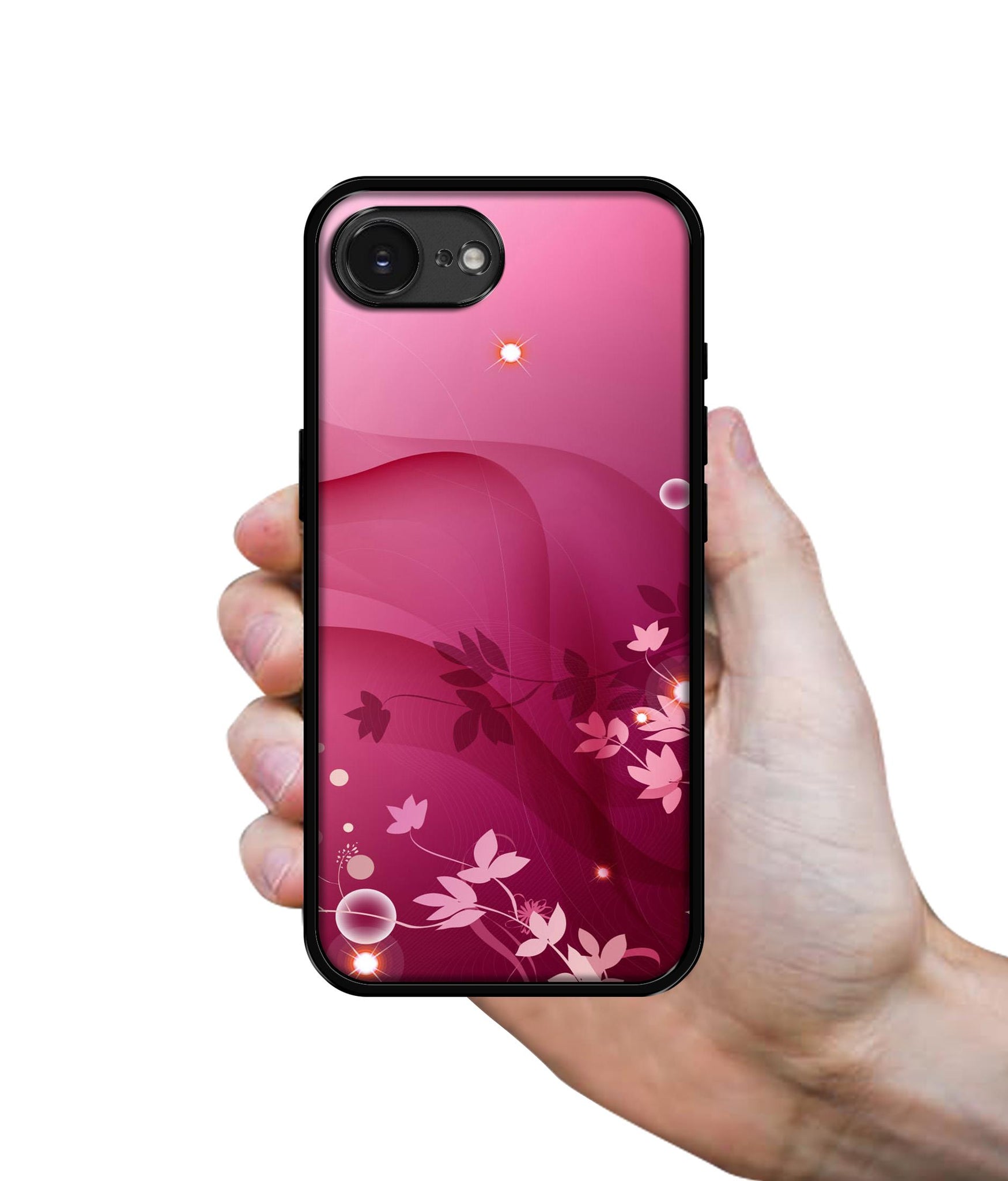 Pink Abstract Designer 2D Printed Back Case Cover for Apple iPhone 16e