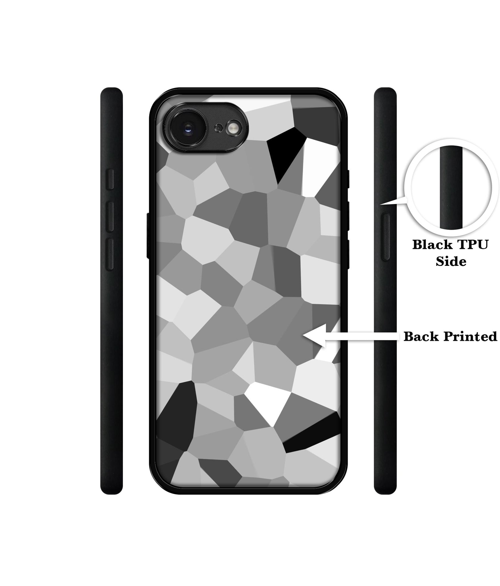 Black & White Mathematical Shape Designer 2D Printed Back Case Cover for Apple iPhone 16e