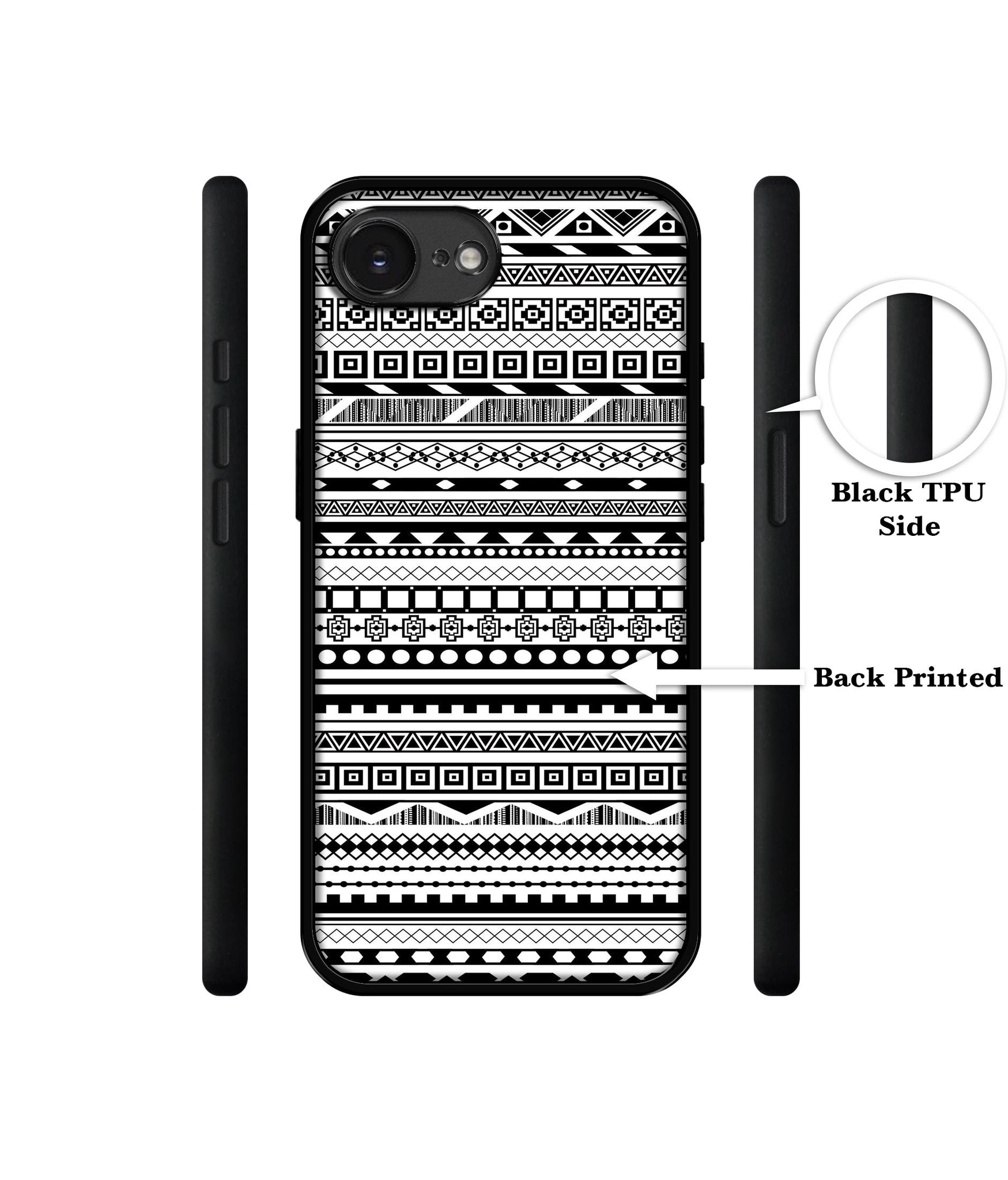 Black & White Patterns Designer 2D Printed Back Case Cover for Apple iPhone 16e