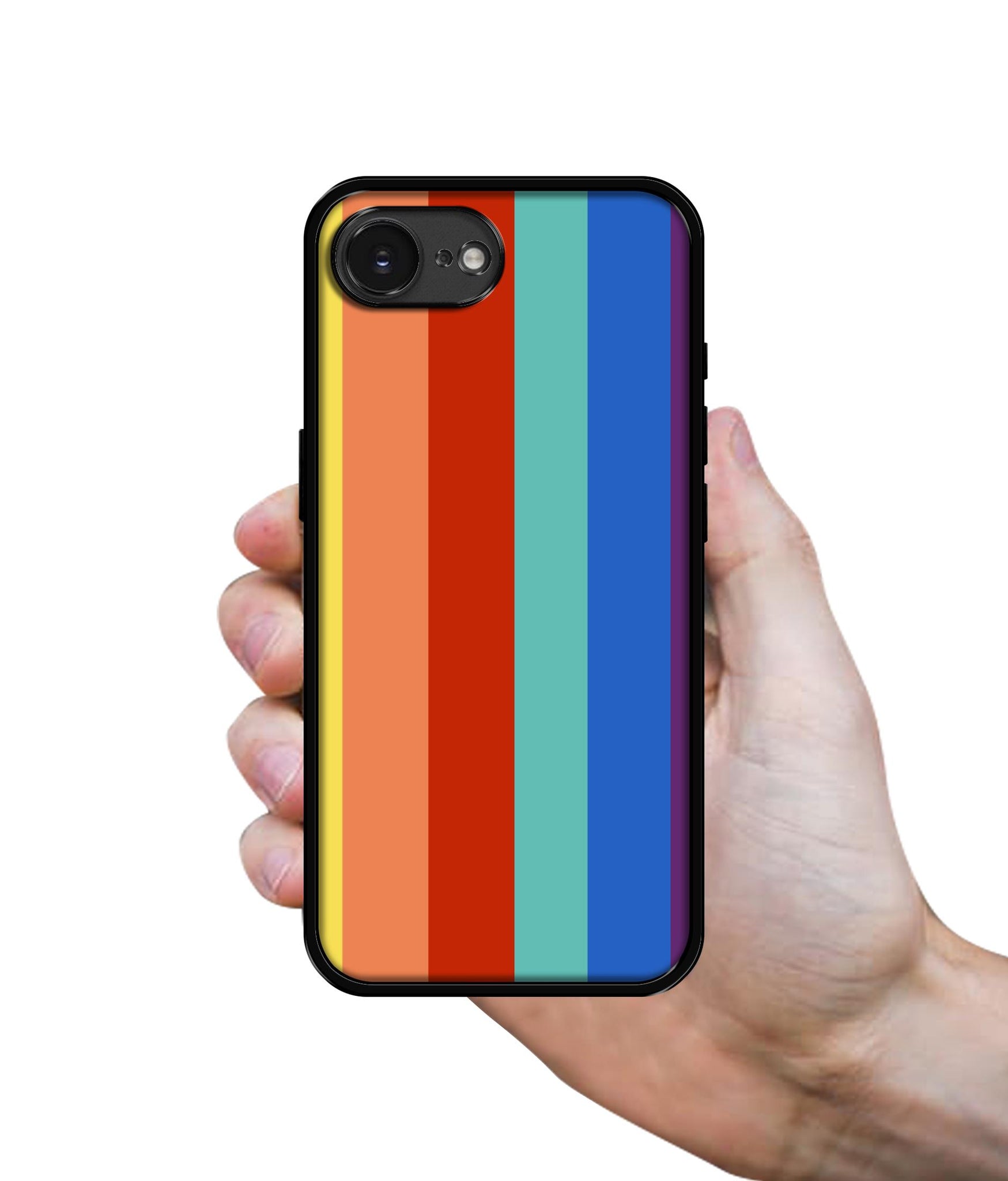 Rainbow Colors Designer 2D Printed Back Case Cover for Apple iPhone 16e