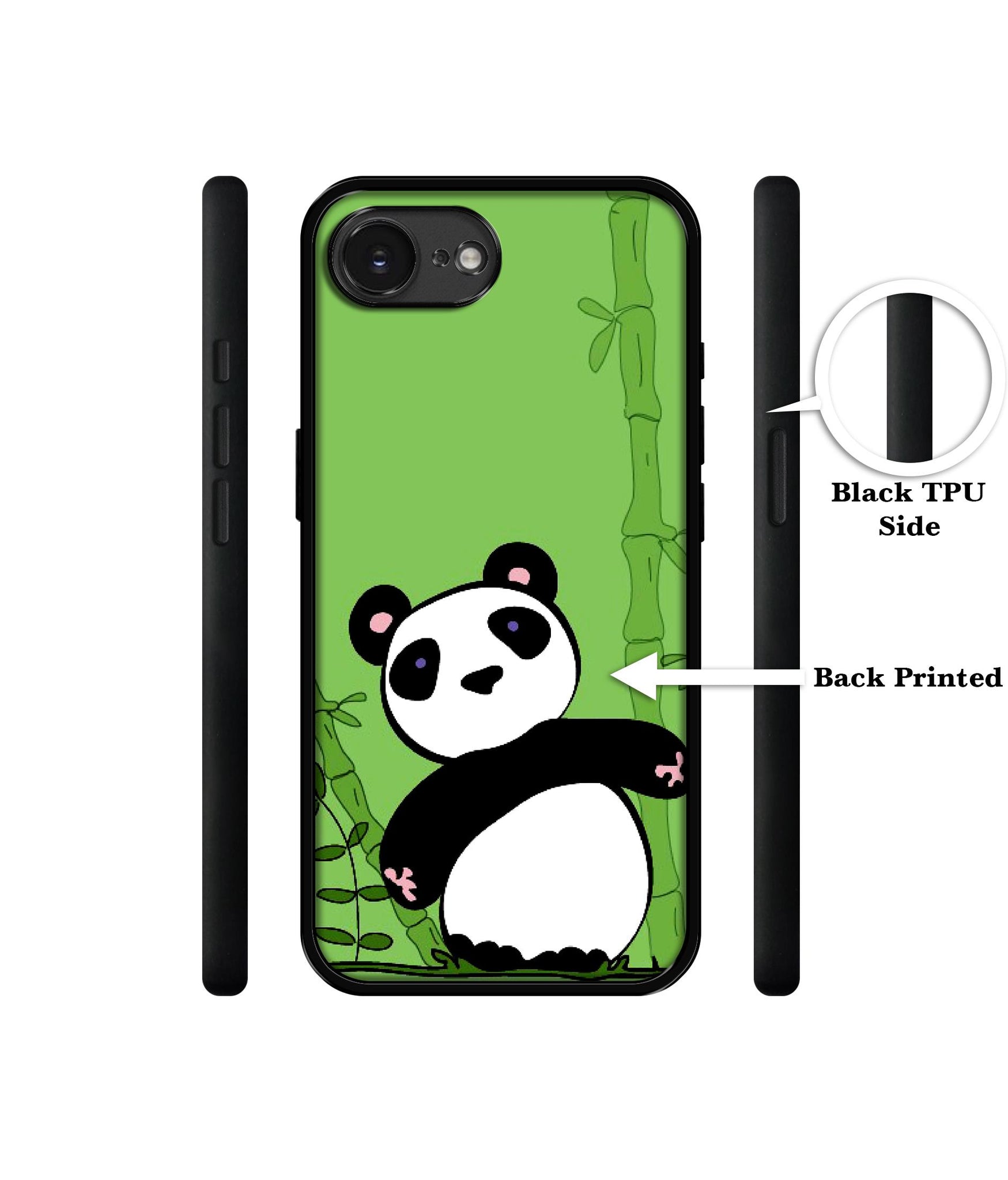 Panda with Bamboo Designer 2D Printed Back Case Cover for Apple iPhone 16e