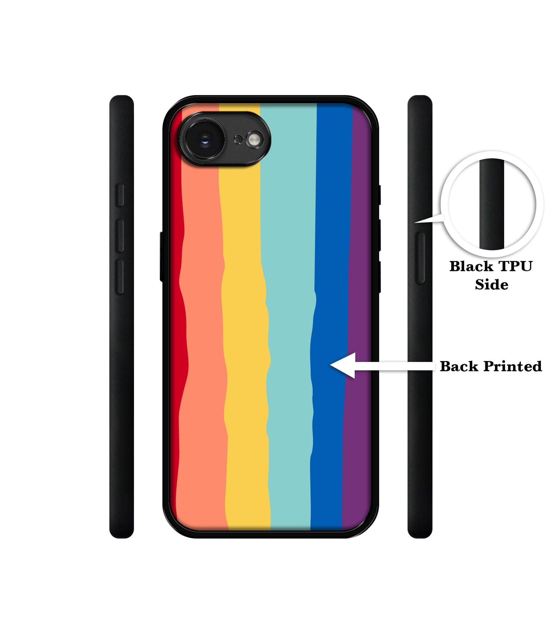 Rainbow Designer 2D Printed Back Case Cover for Apple iPhone 16e