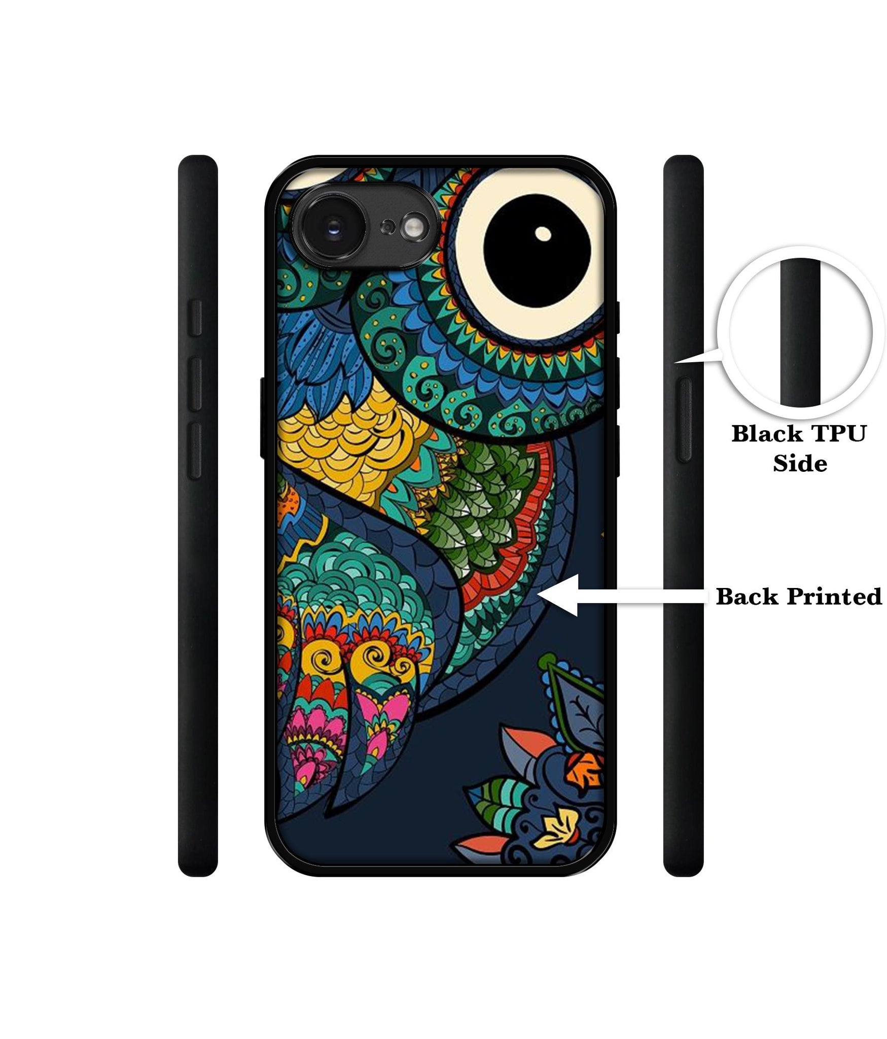 Owl Illustration Designer 2D Printed Back Case Cover for Apple iPhone 16e