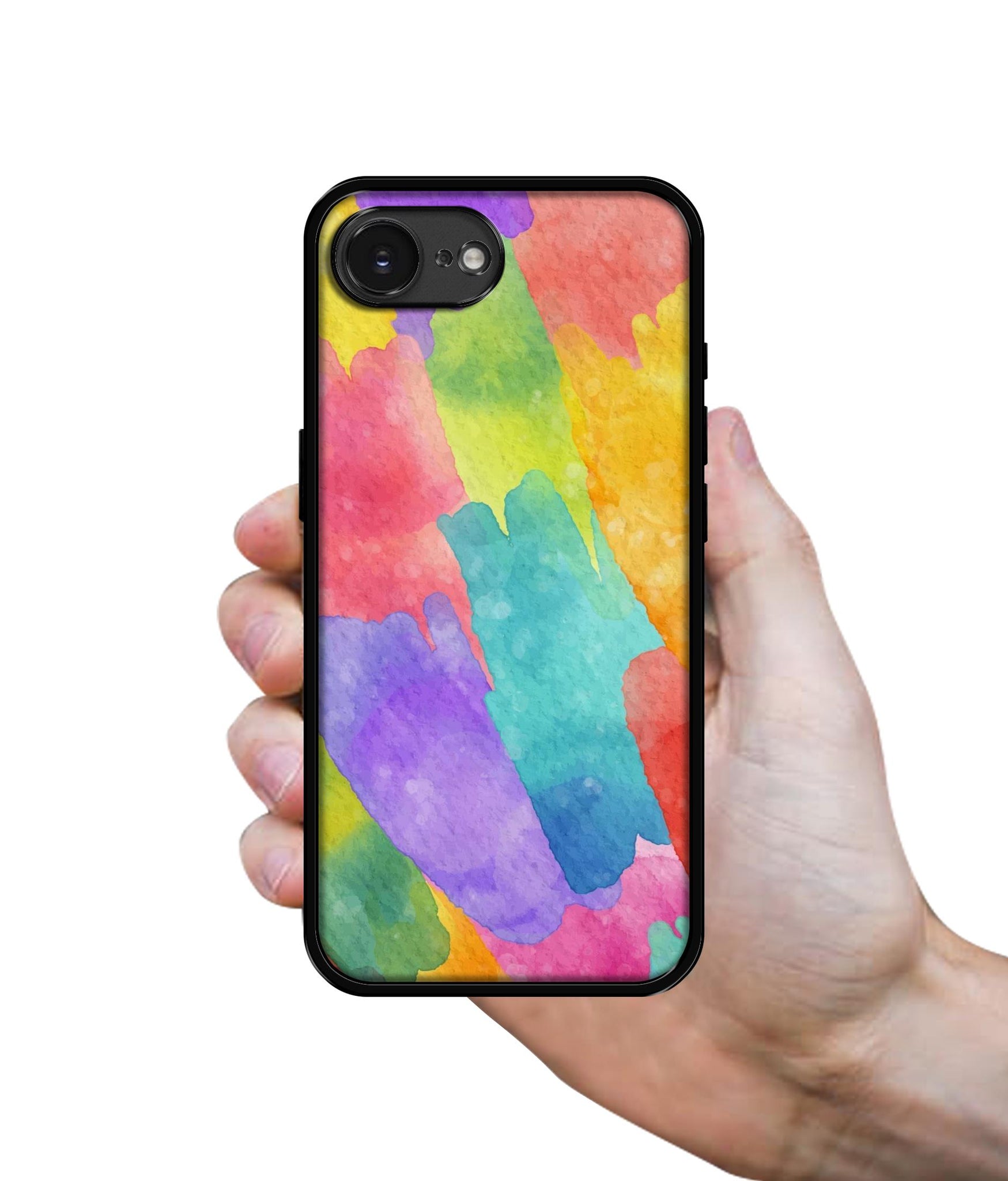 Water Paint Colorful Abstract Designer 2D Printed Back Case Cover for Apple iPhone 16e