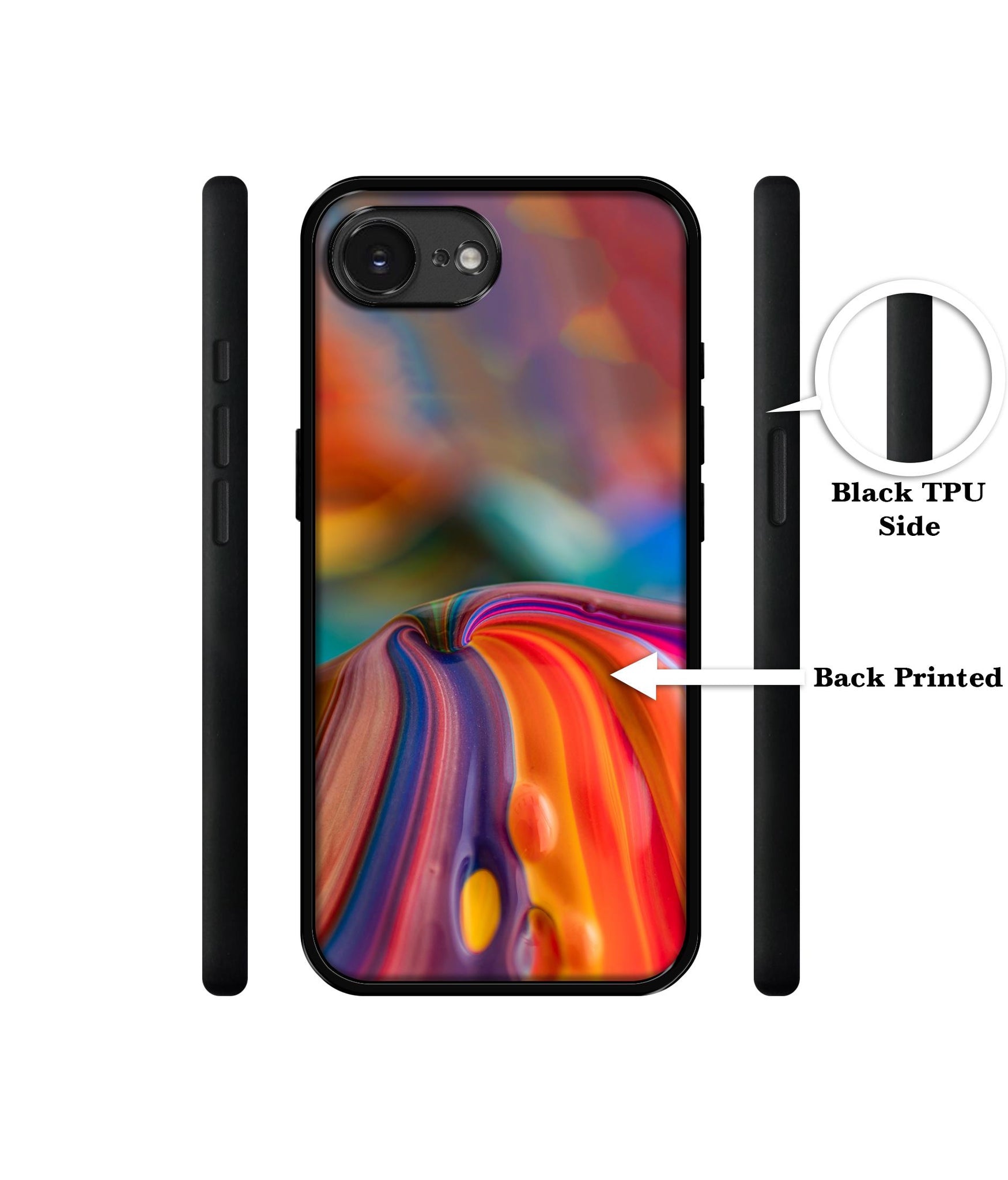 Rainbow Colors Designer 2D Printed Back Case Cover for Apple iPhone 16e