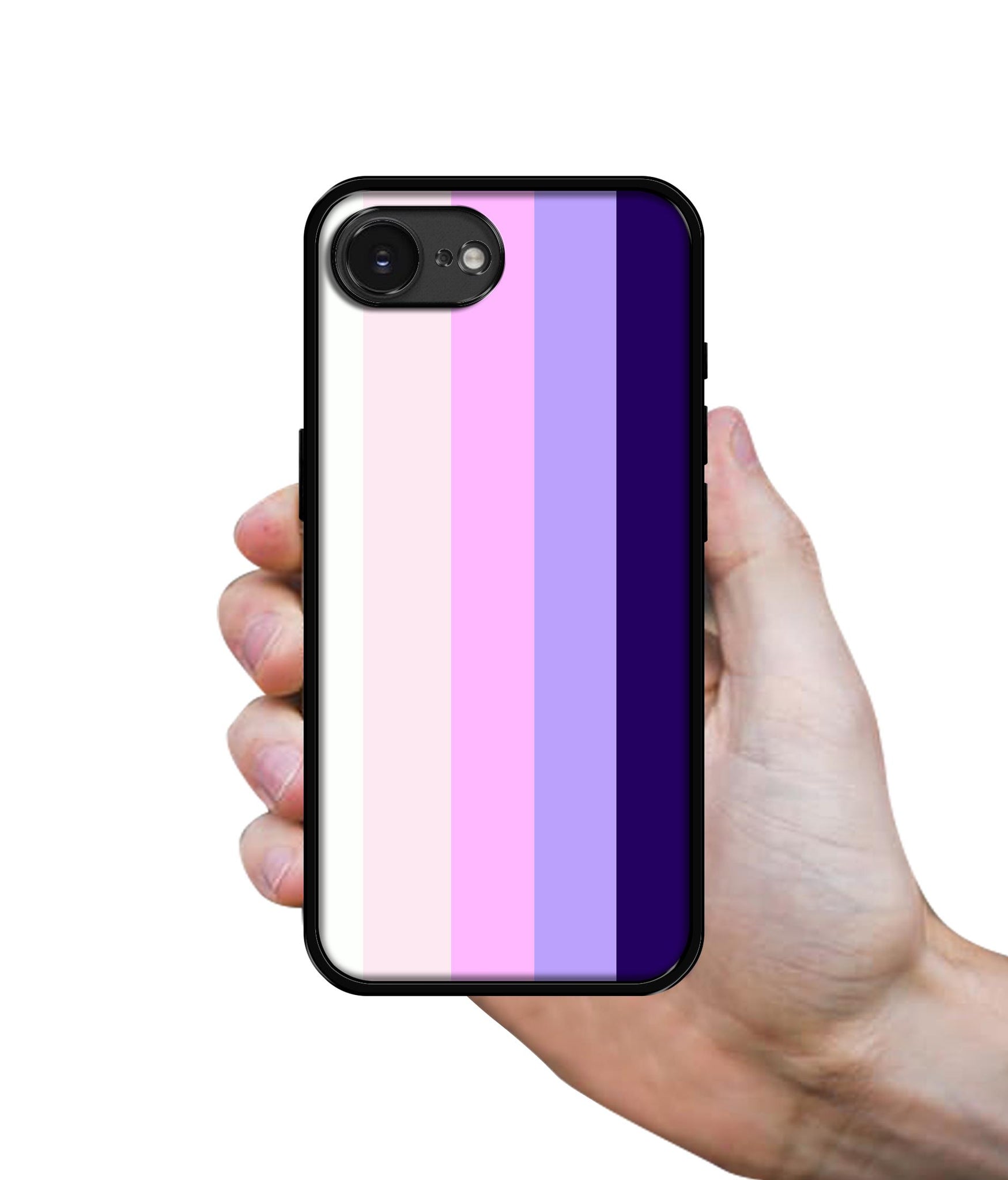 Pink and Purple Lines Designer 2D Printed Back Case Cover for Apple iPhone 16e