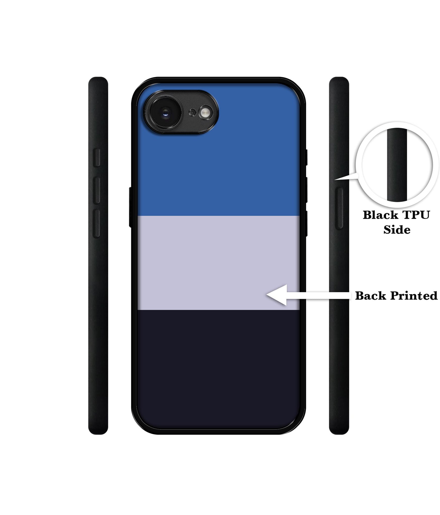 Three Color Stripes Designer 2D Printed Back Case Cover for Apple iPhone 16e