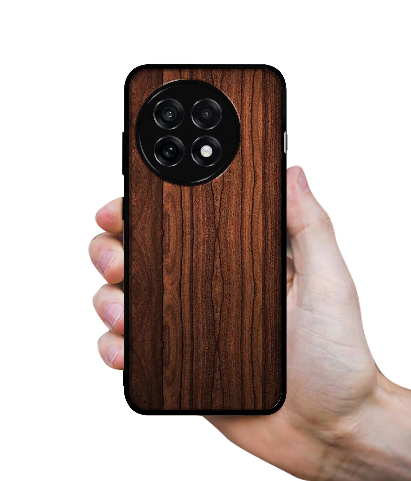 Brown Wooden Texture Design Designer 2D Printed Back Case Cover for OnePlus 13R 5G