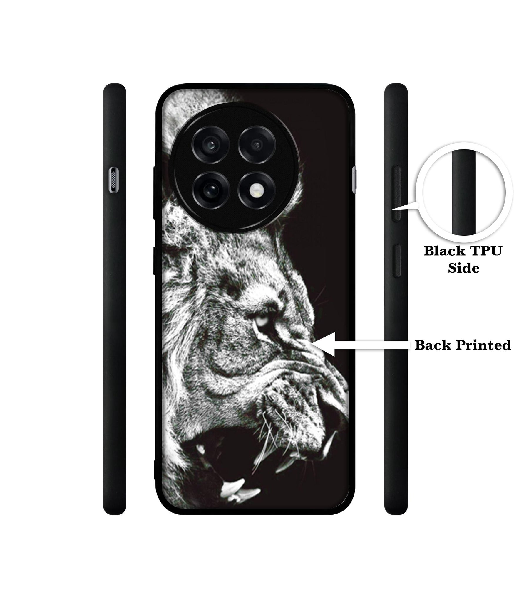 Angry Lion Design Designer 2D Printed Back Case Cover for OnePlus 13R 5G